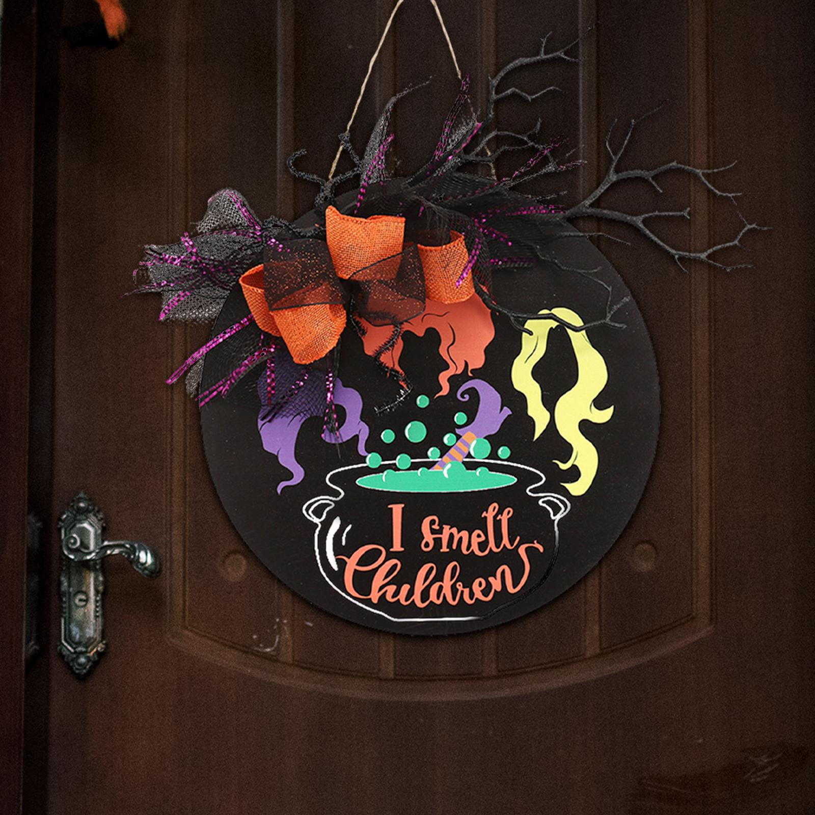 Halloween Door Sign Halloween Party Decorations for Haunted House Front Door
