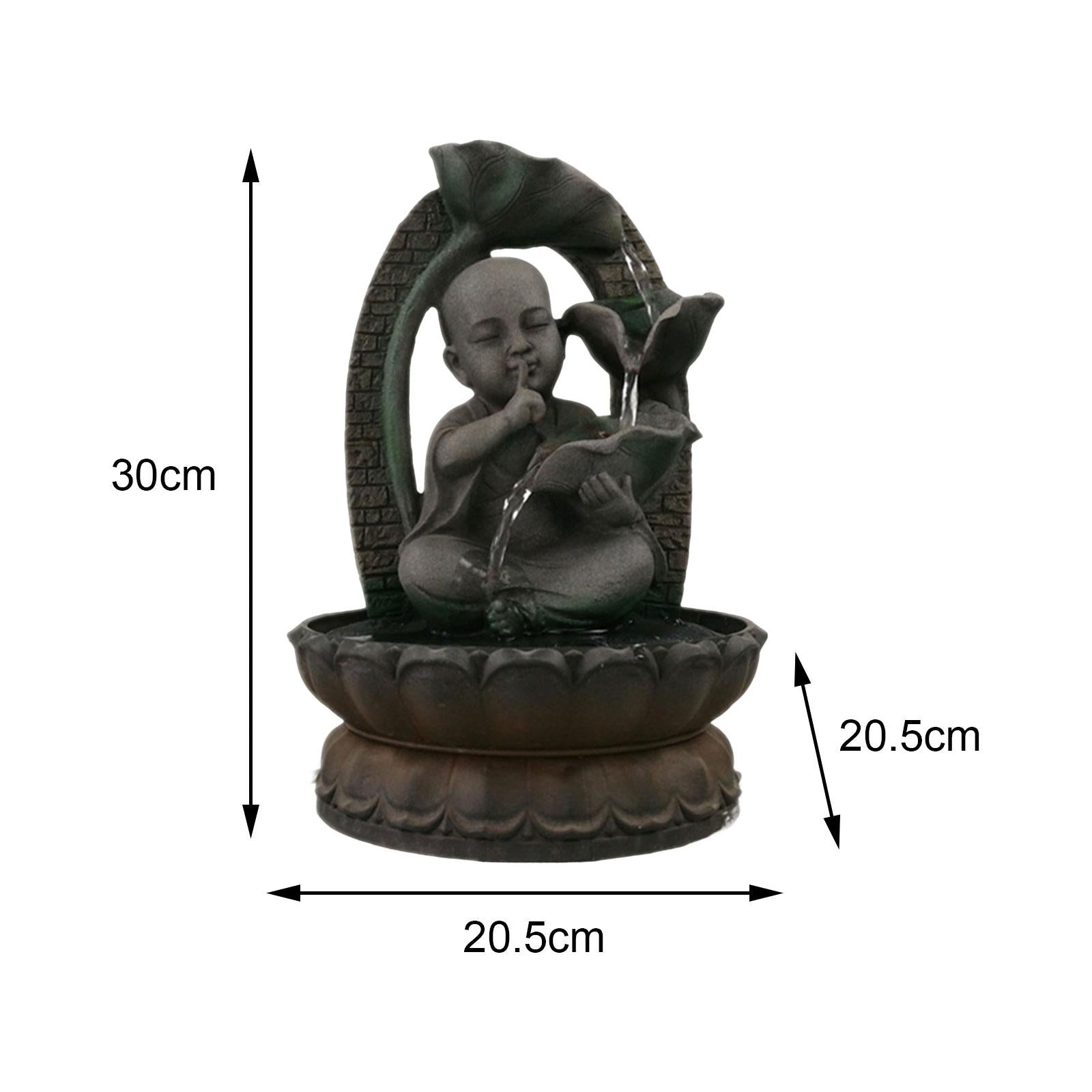 Indoor Water Fountain SPA Farmhouse Hotel Home Decoration Monk Resin Statues