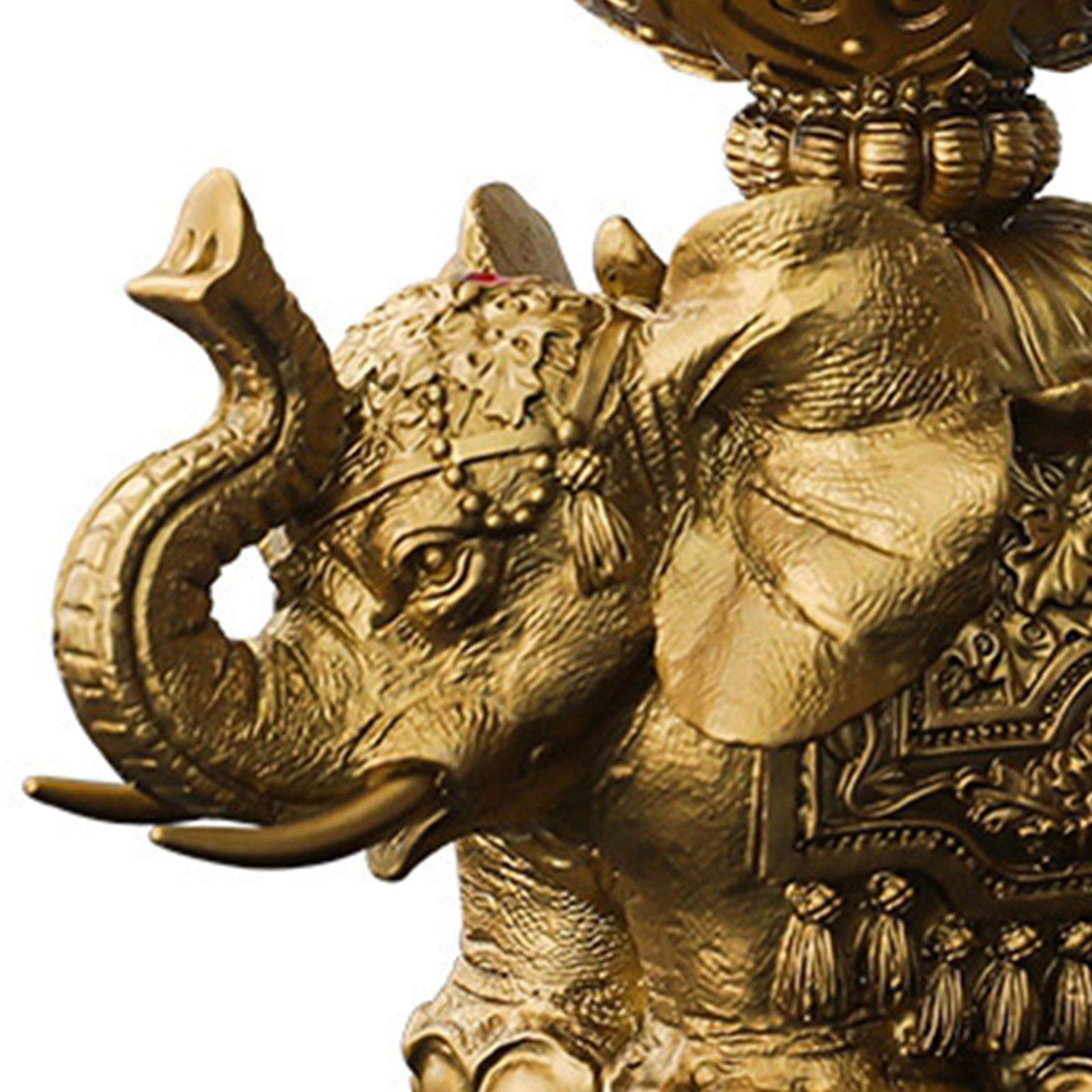 2x Pillar Candle Holder Light Luxury Elephant Statue for Party Table Wedding
