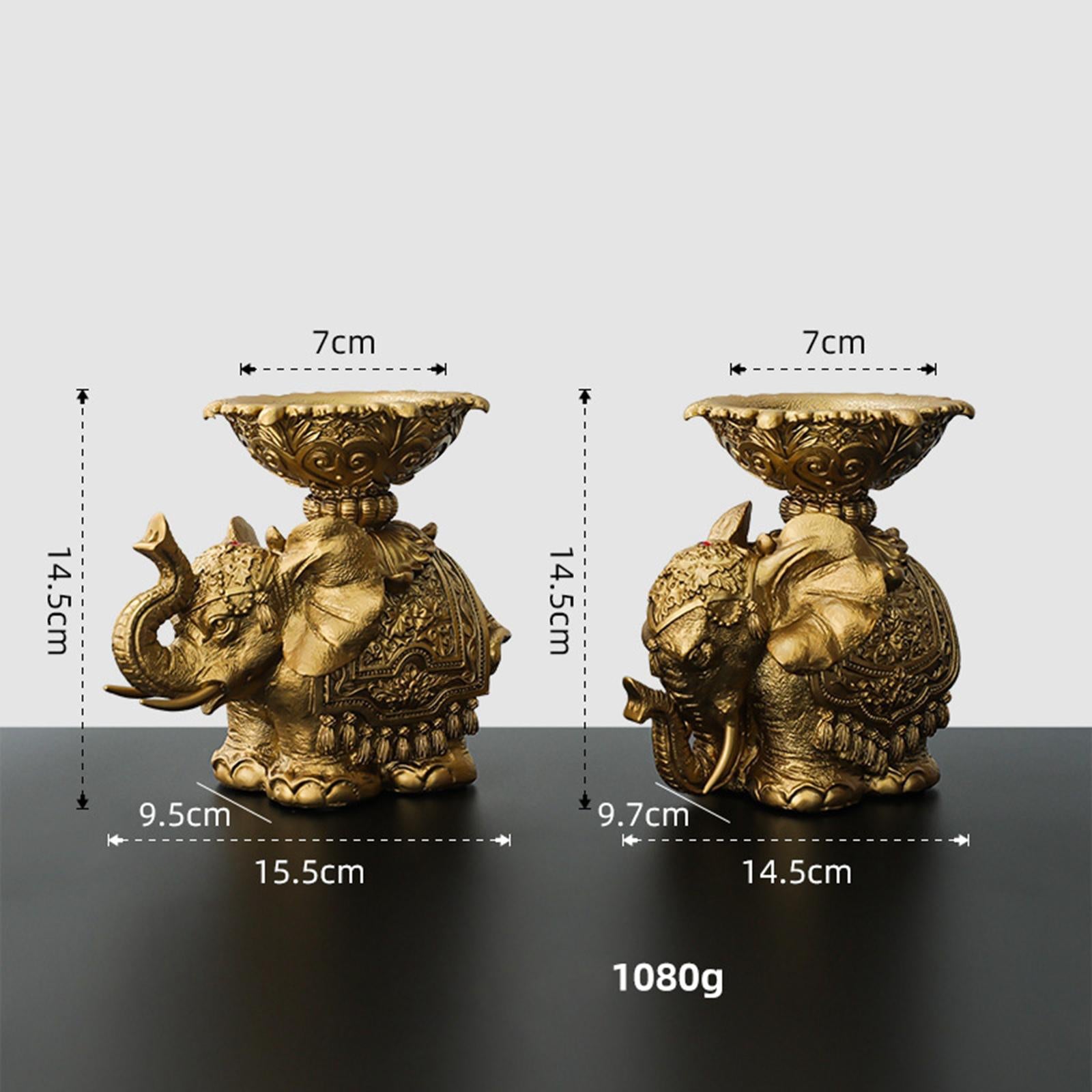2x Pillar Candle Holder Light Luxury Elephant Statue for Party Table Wedding