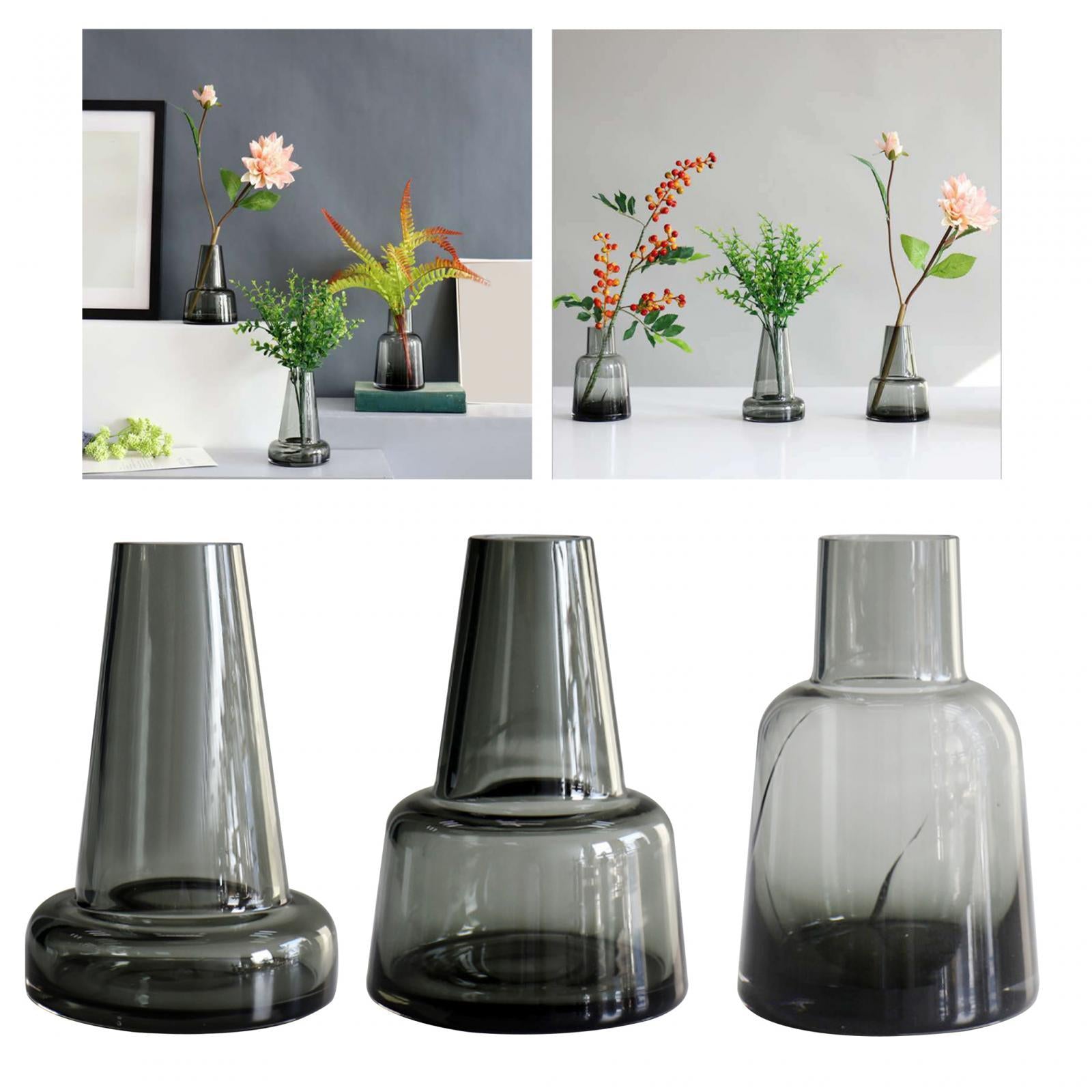 Hydroponic Plants Pot Glass Flower Vase for Indoor Plants Living Room Office style A