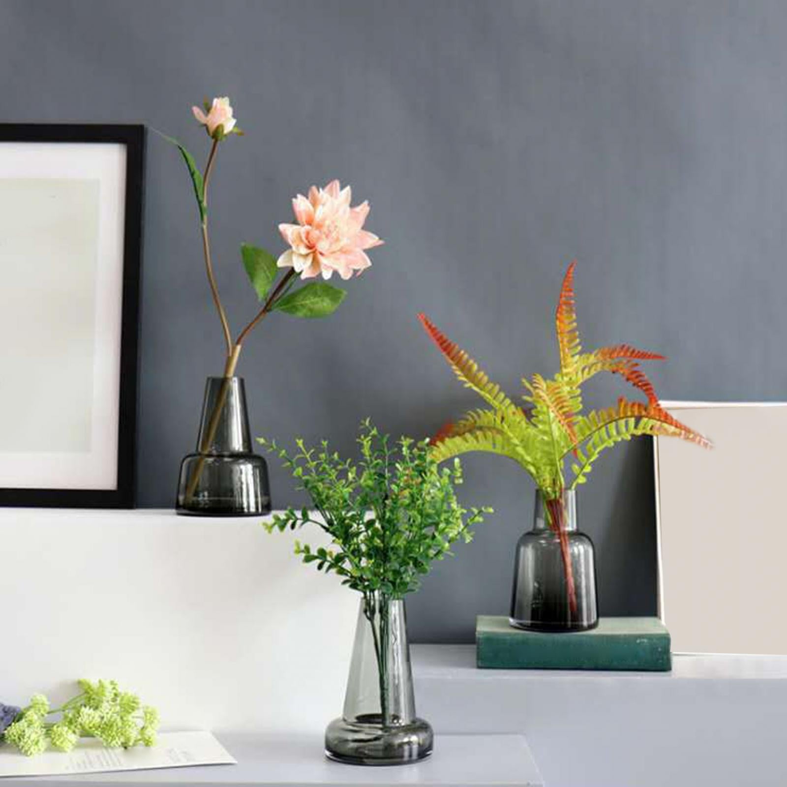 Hydroponic Plants Pot Glass Flower Vase for Indoor Plants Living Room Office style C