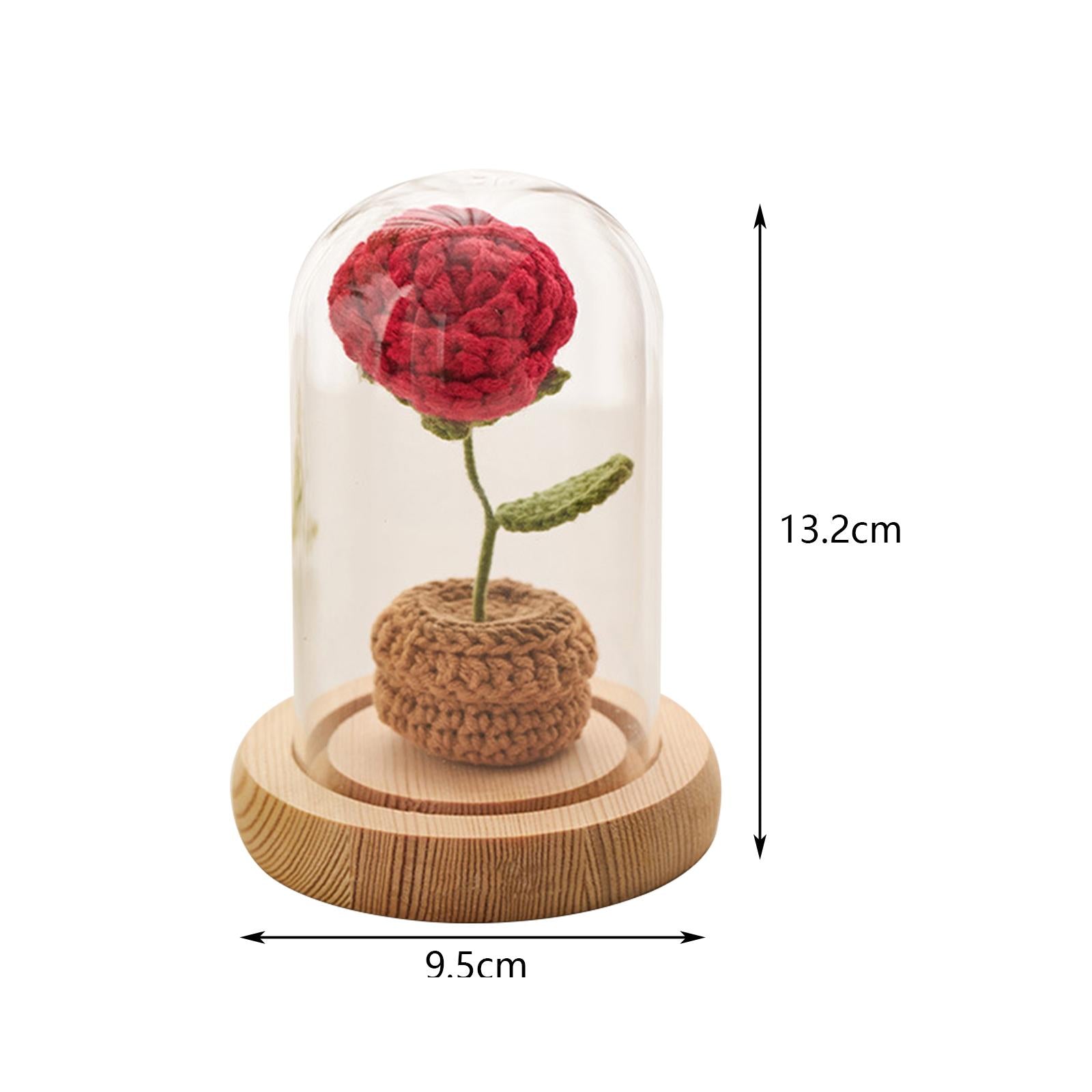 Crochet Flower Elegant Finished Product Table Centerpiece Artificial Flowers