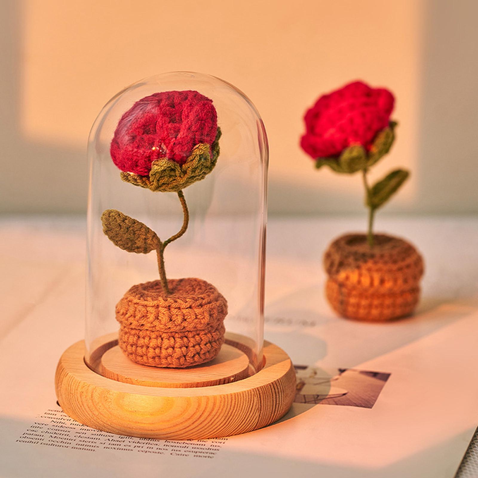Crochet Flower Elegant Finished Product Table Centerpiece Artificial Flowers