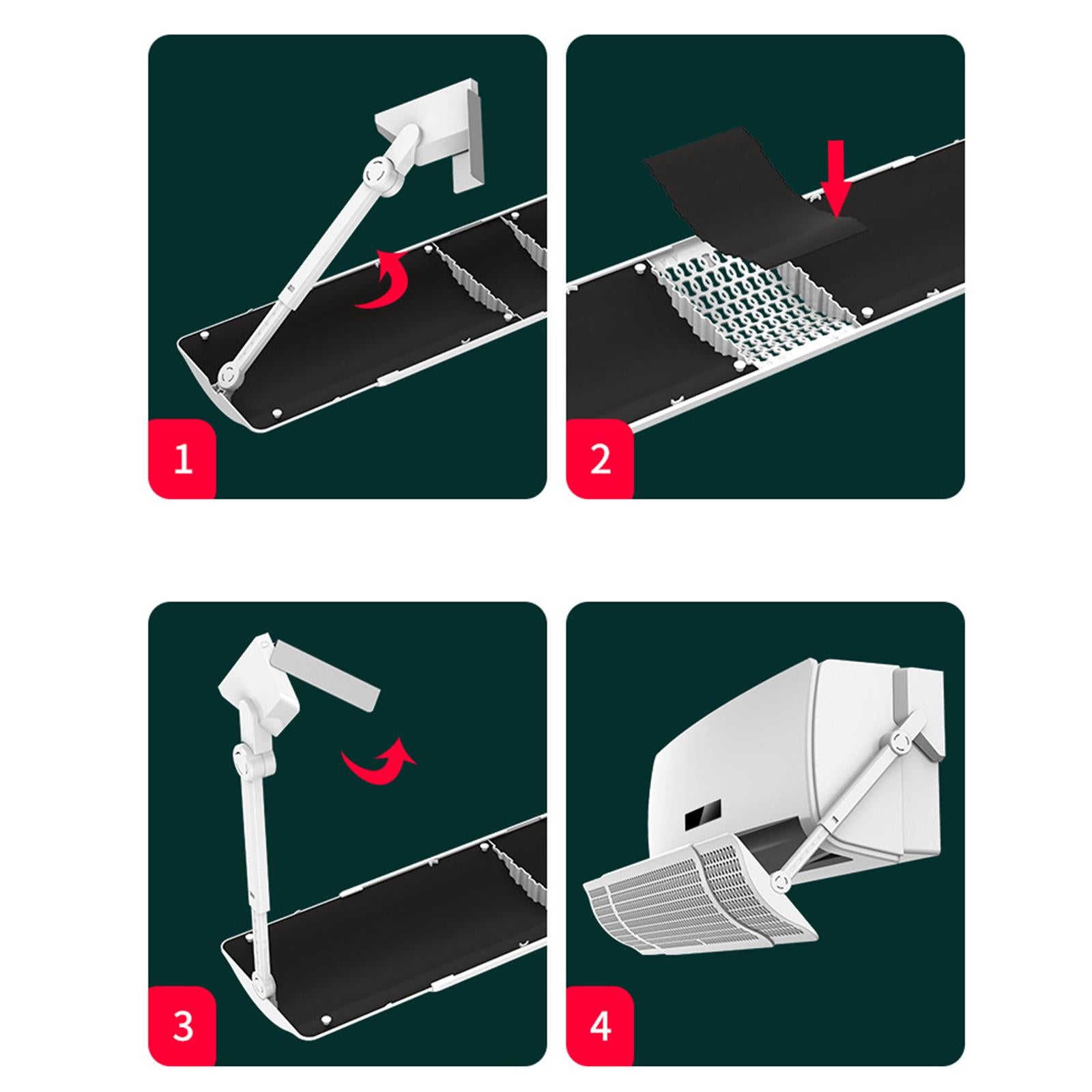 Air Conditioner Deflector Angle Adjustable Wind Deflector Air Diverter Cover Negative Ion