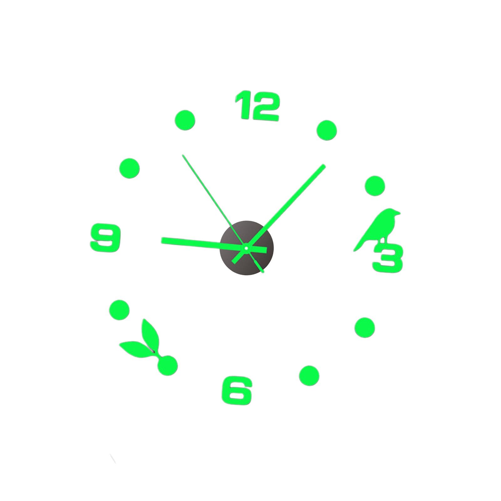 Modern Wall Clock Wall Stickers Silent 3D DIY Wall Clock for Bathroom Hotels