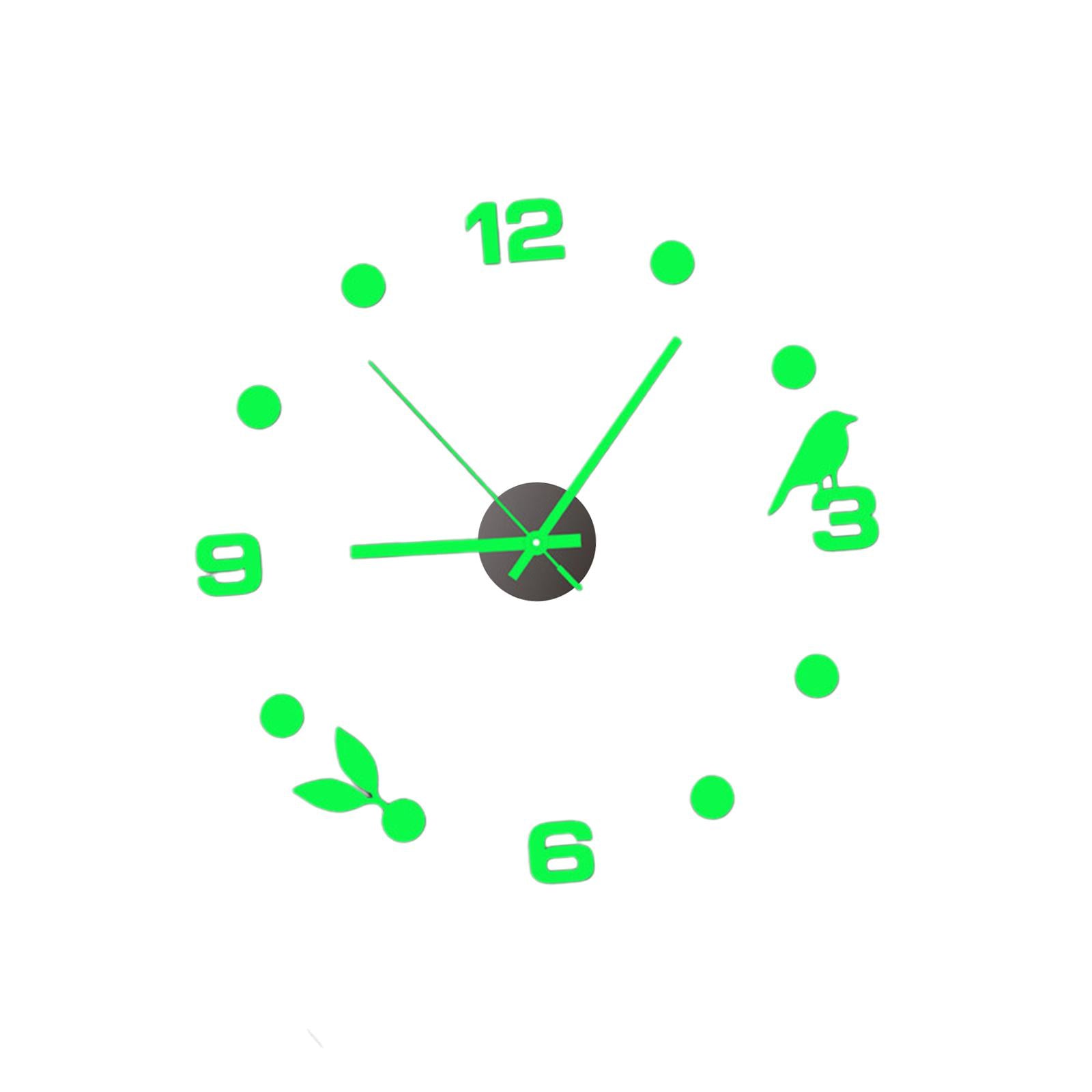 Modern Wall Clock Wall Stickers Silent 3D DIY Wall Clock for Bathroom Hotels