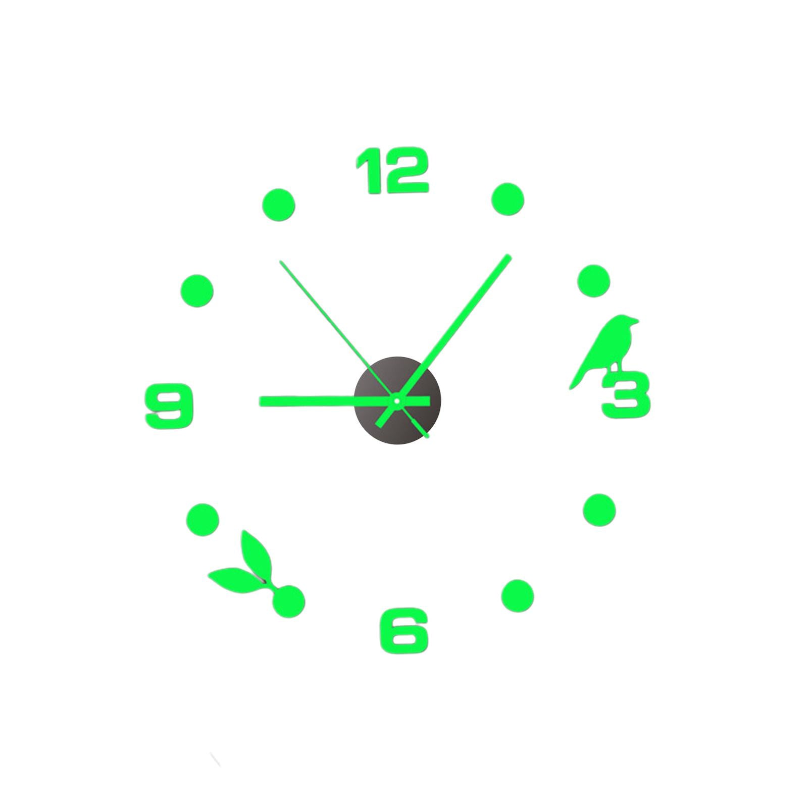 Modern Wall Clock Wall Stickers Silent 3D DIY Wall Clock for Bathroom Hotels