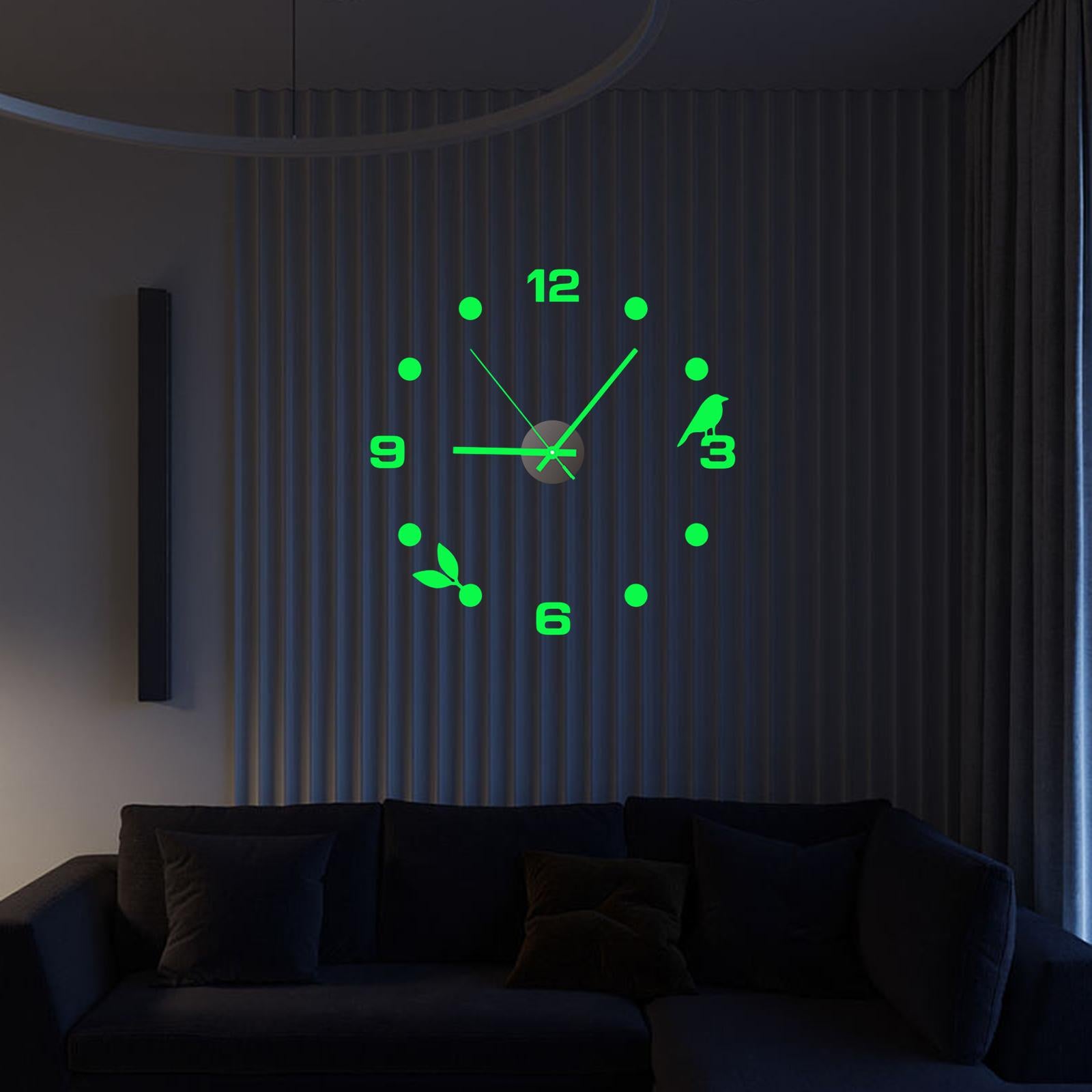 Modern Wall Clock Wall Stickers Silent 3D DIY Wall Clock for Bathroom Hotels
