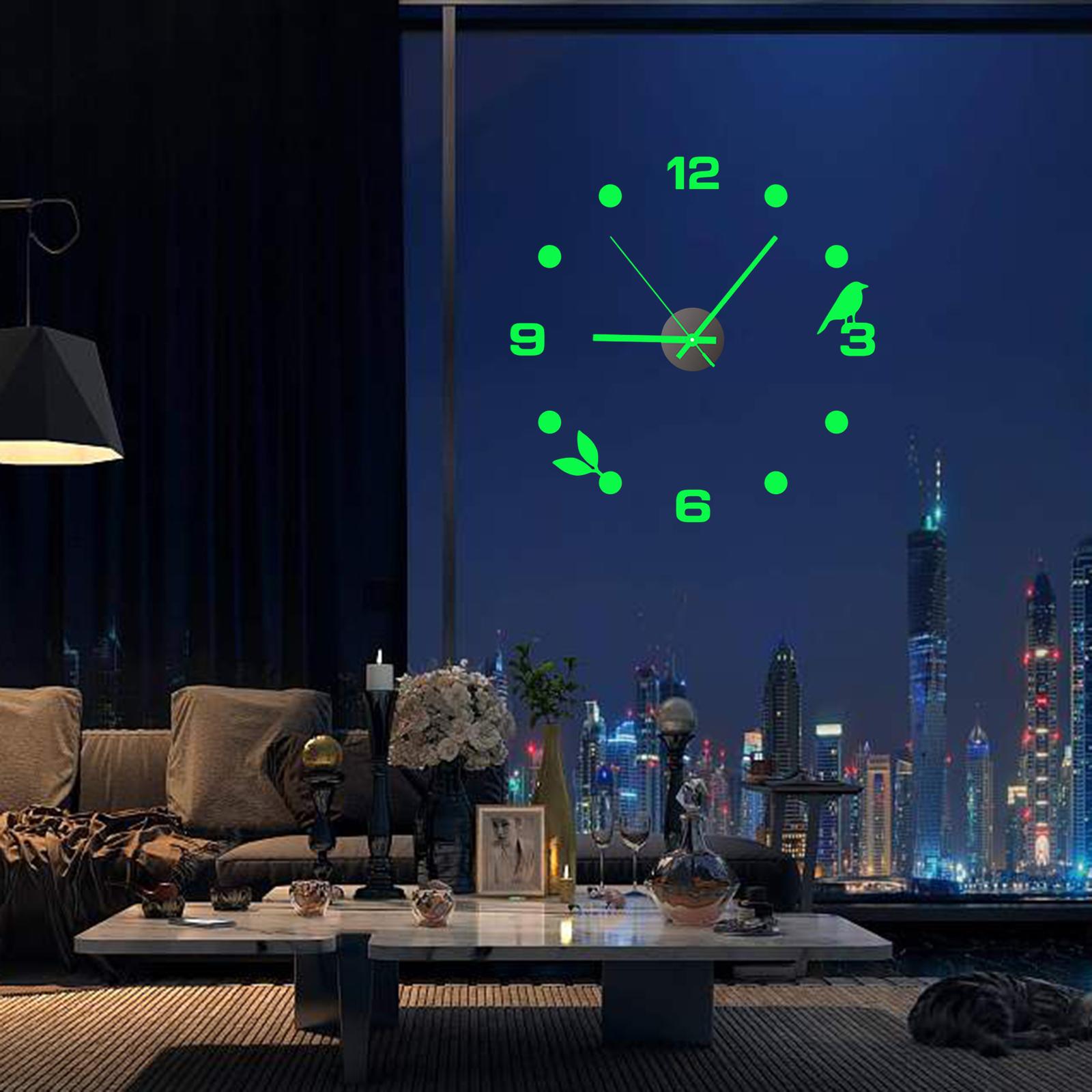 Modern Wall Clock Wall Stickers Silent 3D DIY Wall Clock for Bathroom Hotels