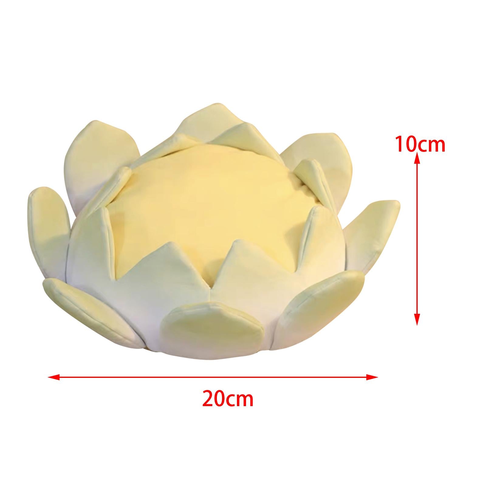 Lotus Cushion Soft Plush Women Lotus Throne for Living Room Yoga green S