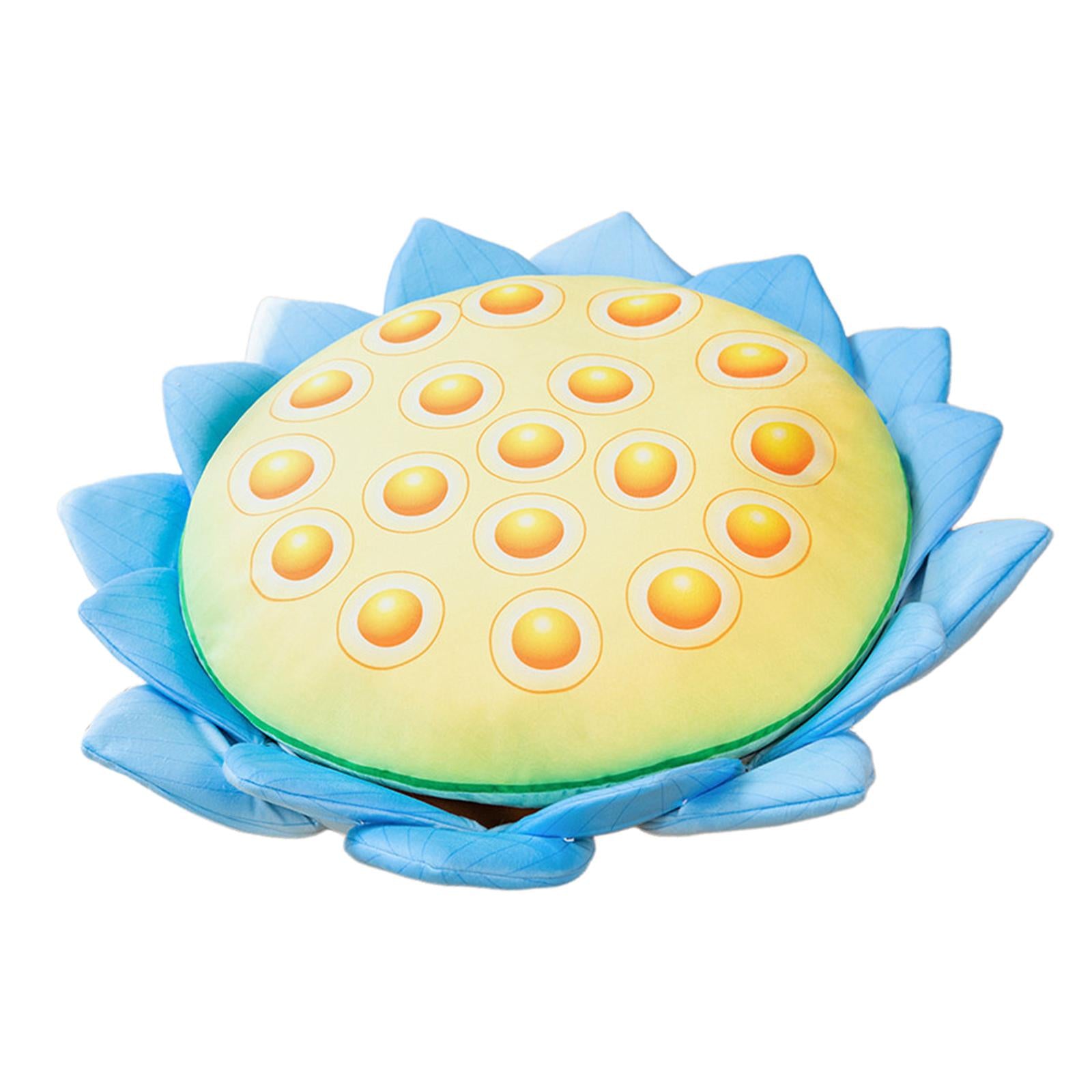 Floor Pillow Patio Flower Shaped Tatami Cushion for Living Room Dorm 45cm Blue Lotus