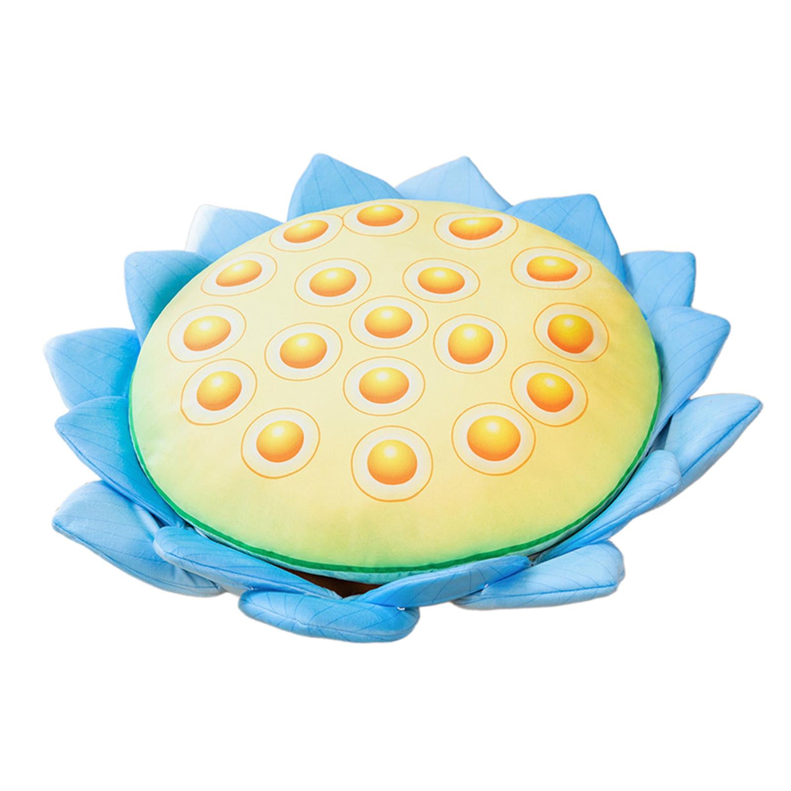 Floor Pillow Patio Flower Shaped Tatami Cushion for Living Room Dorm 60cm Blue Lotus