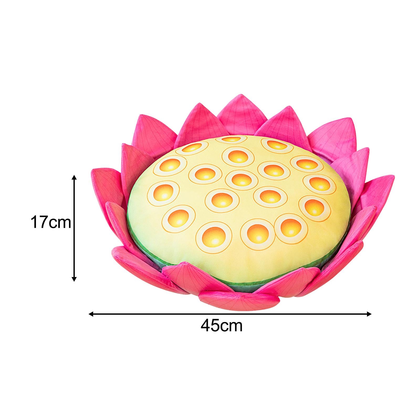 Floor Pillow Patio Flower Shaped Tatami Cushion for Living Room Dorm 45cm Lotus Pink