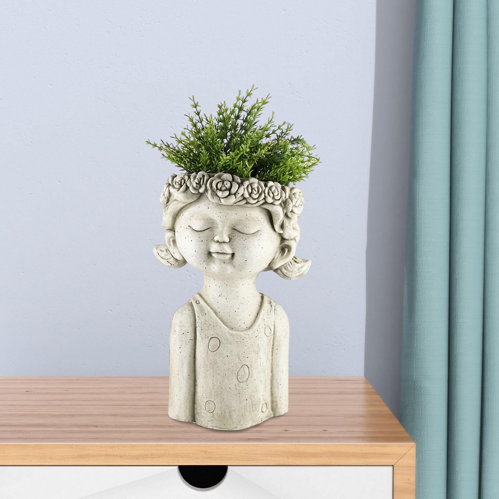 Fairy Flower Pot Statue Decor Girl Figurine for Bar Entry Home Decor Accents