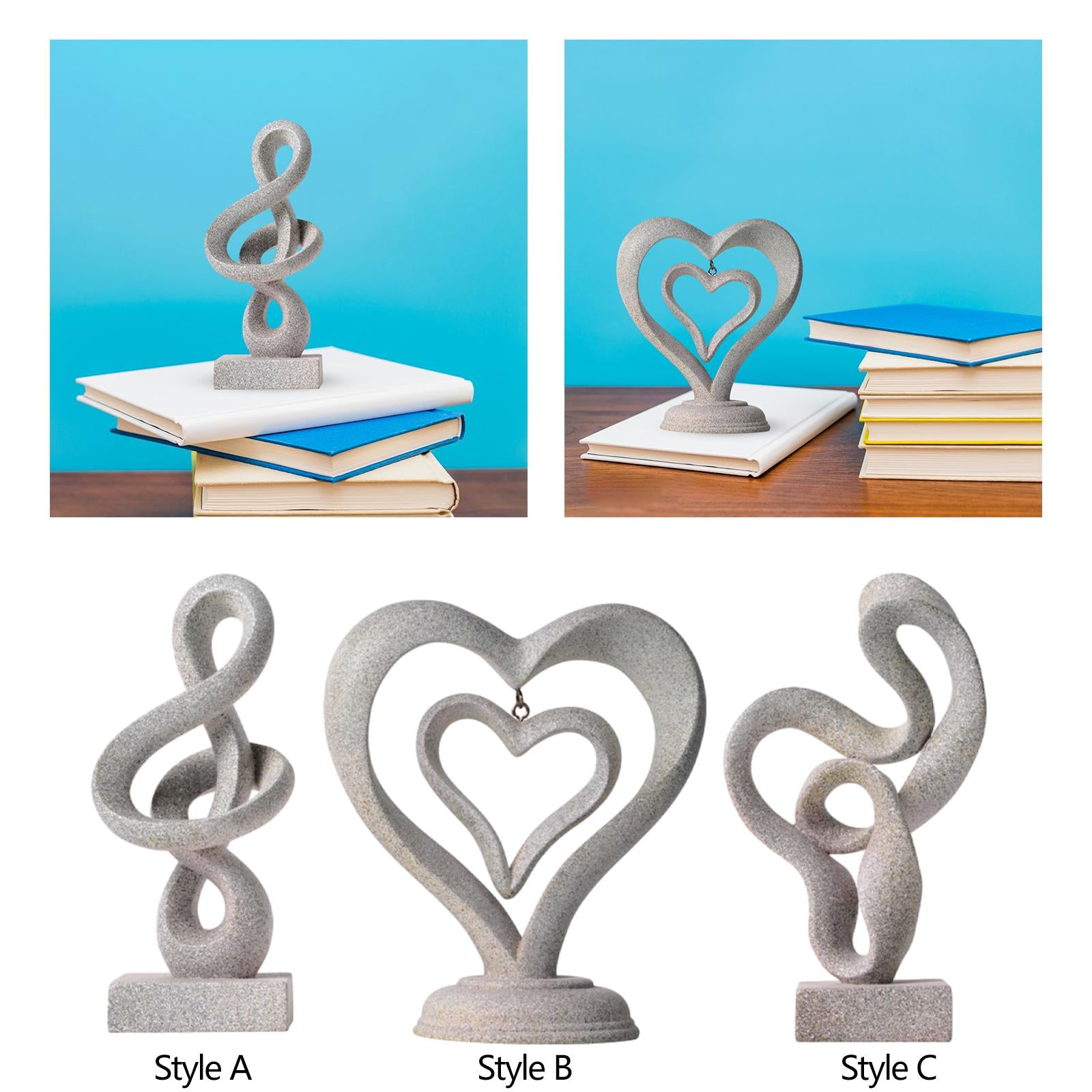 Abstract Statue Abstract Figurine Art Sculpture for Desktop Bookshelf Office Style A 7.5x6.5x17cm