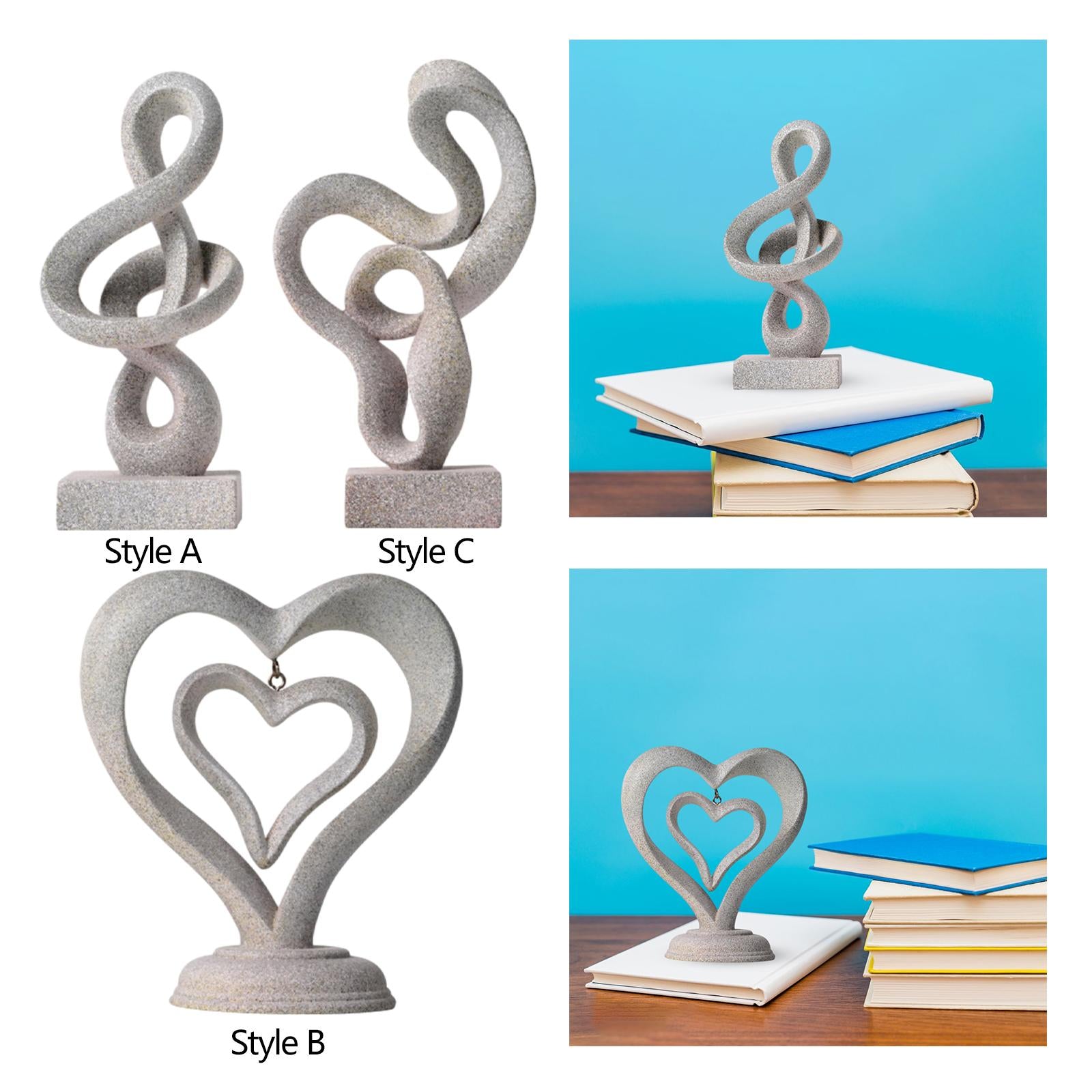 Abstract Statue Abstract Figurine Art Sculpture for Desktop Bookshelf Office Style A 7.5x6.5x17cm
