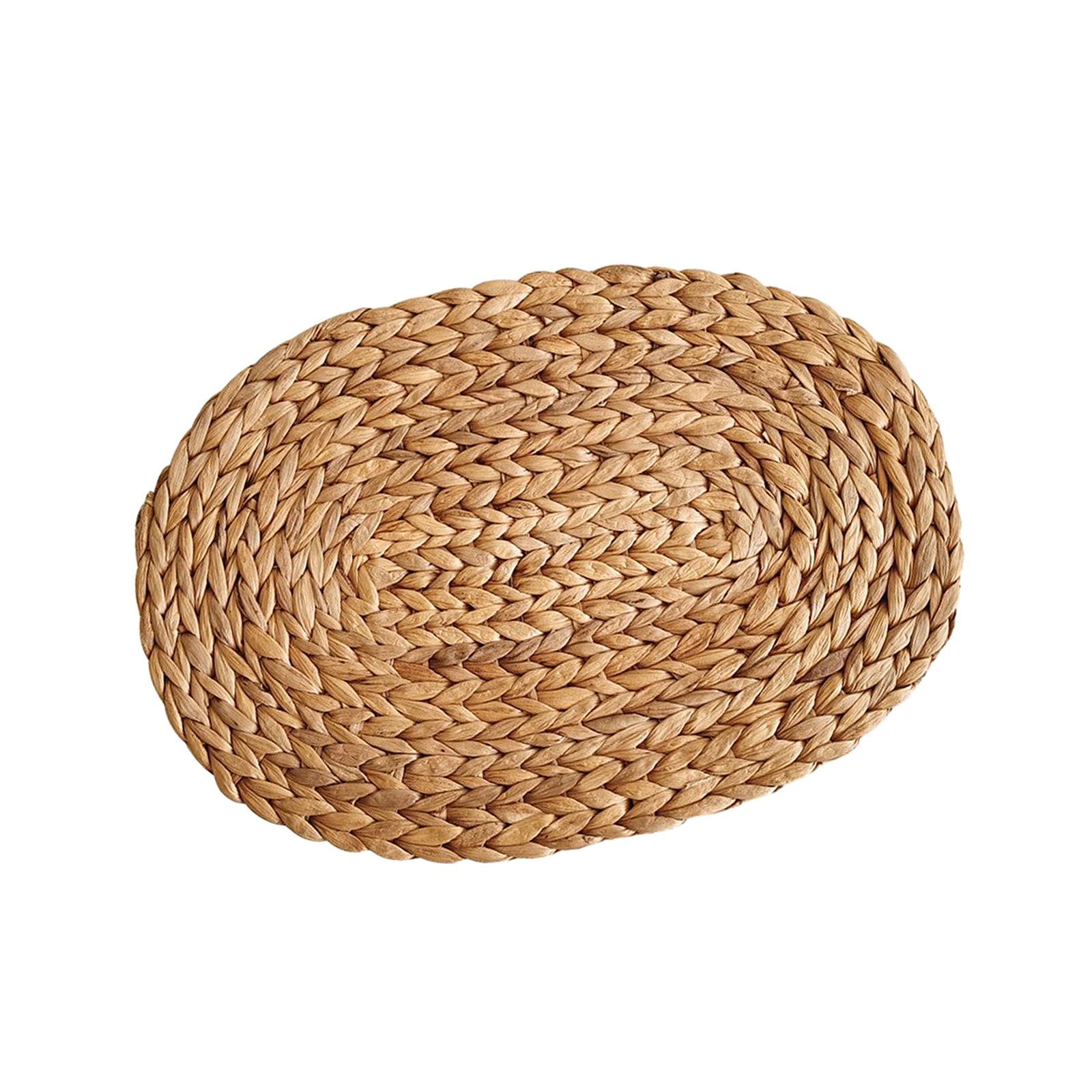 Table Mat Countertop Tea Pot Bowls Indoor Hotel Dining Decor Woven Placemats Oval 30cmx40cm
