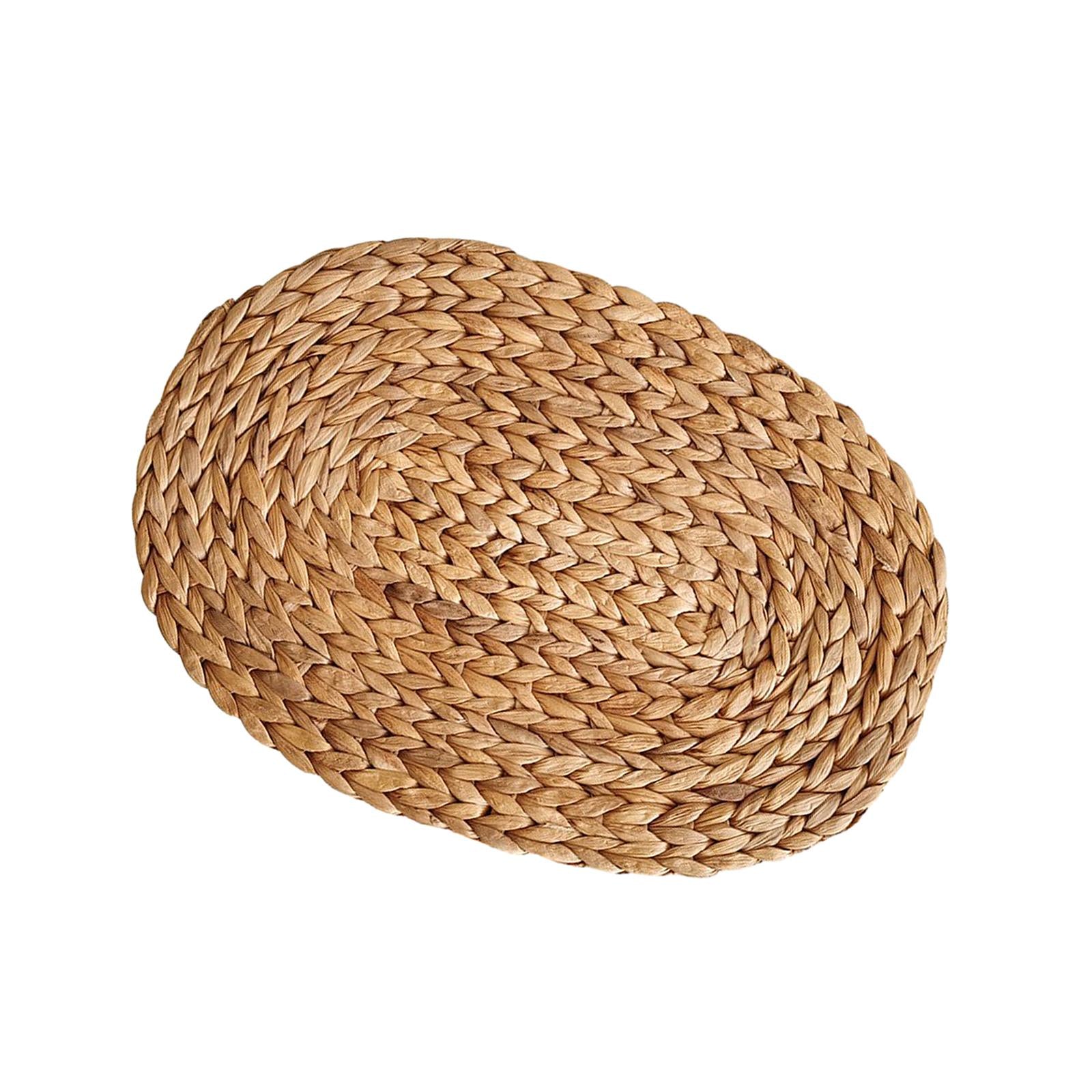 Table Mat Countertop Tea Pot Bowls Indoor Hotel Dining Decor Woven Placemats Oval 30cmx40cm