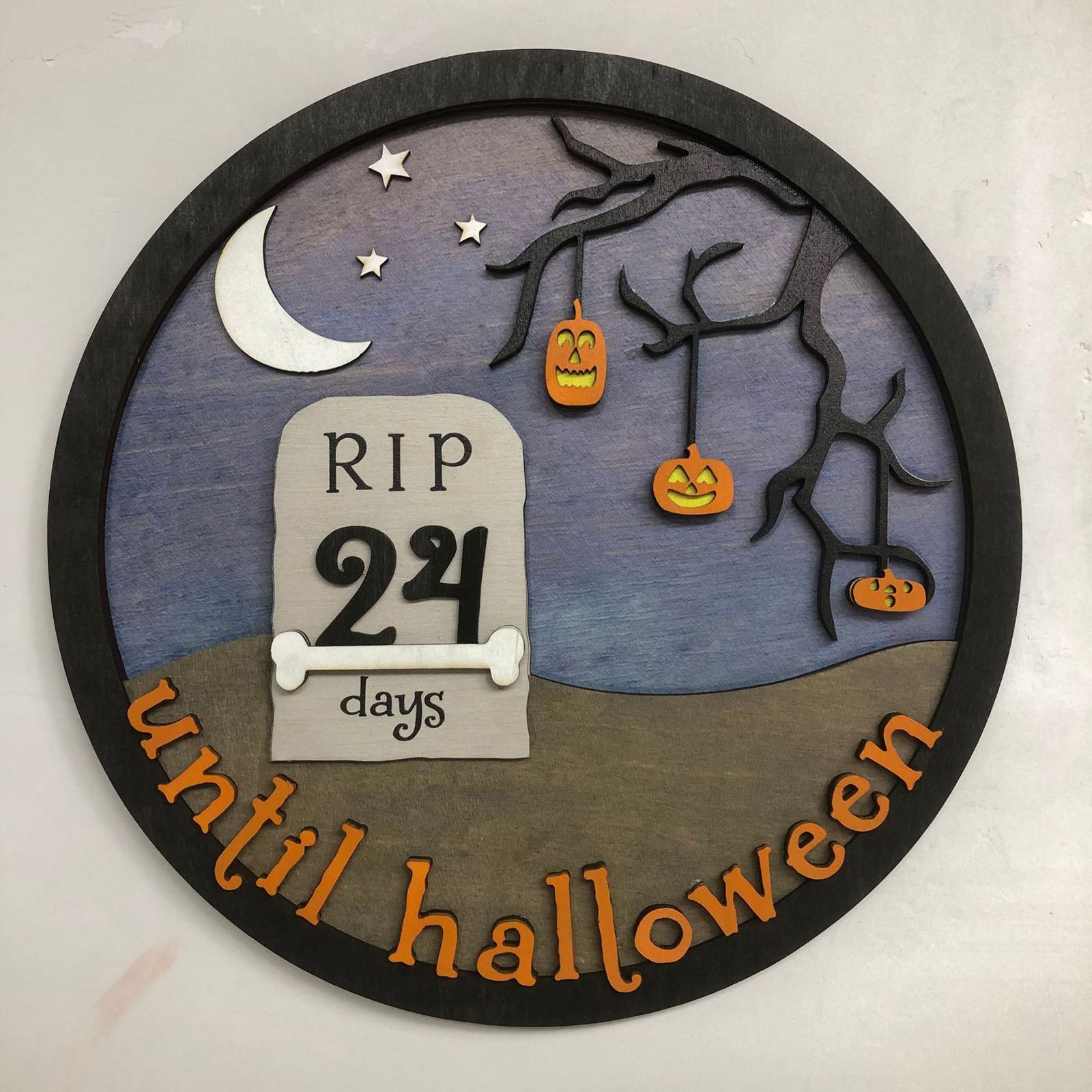 Halloween Calendar Board Crafts Party Favors for Home Haunted House Festival
