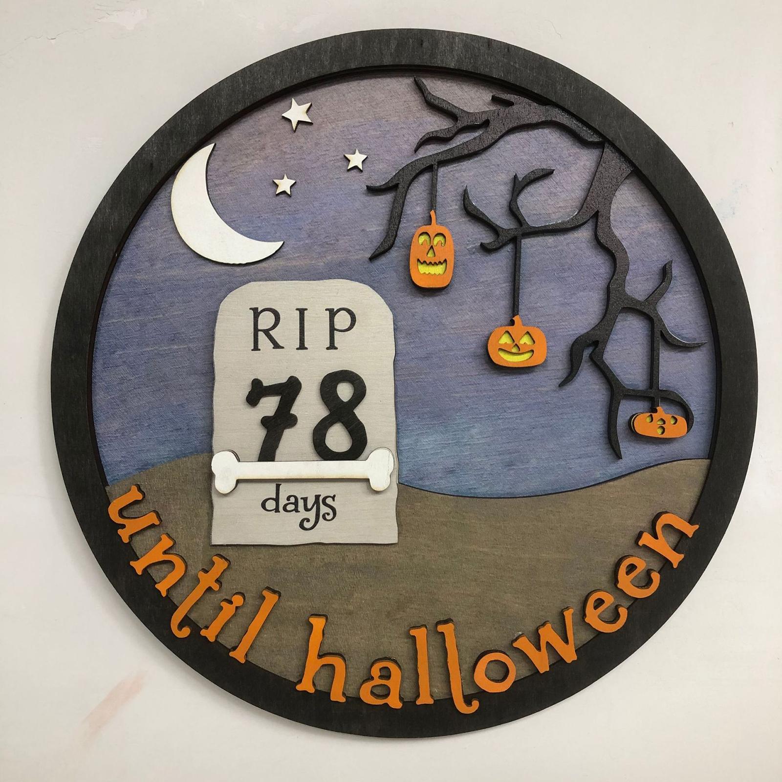Halloween Calendar Board Crafts Party Favors for Home Haunted House Festival