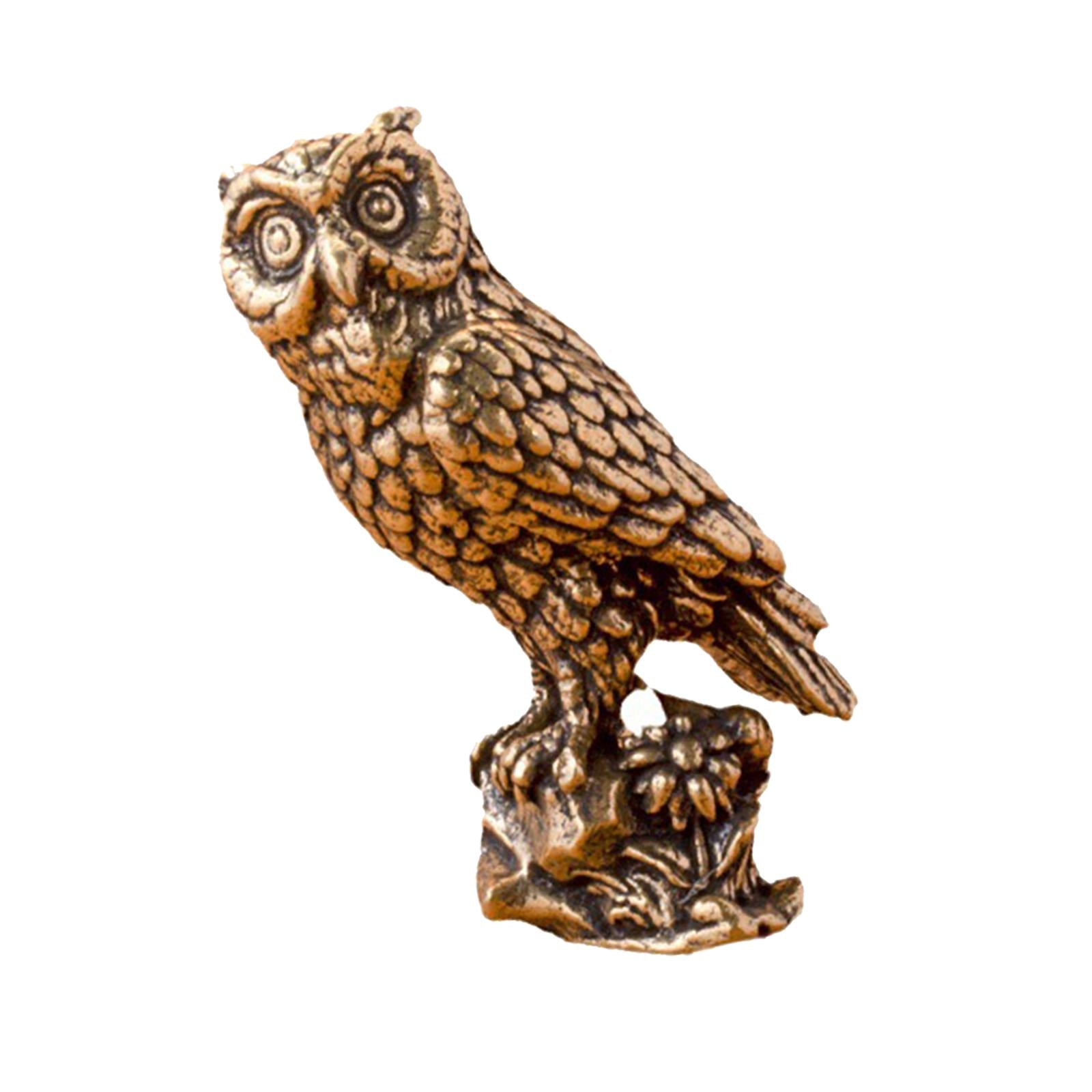 Owl Figurine Owl Statue Small Keychain Pendant for Bedroom Living Room Decor