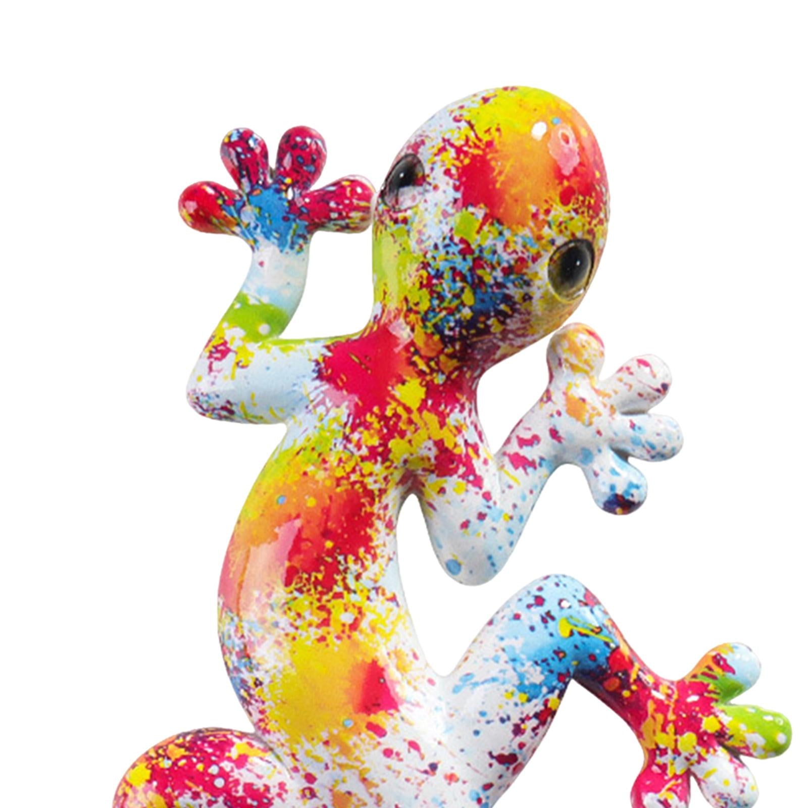 Gecko Wall Art Decor Gecko Wall Sculpture for Home Living Room Indoor Hook 19.5x12.5x3.7cm