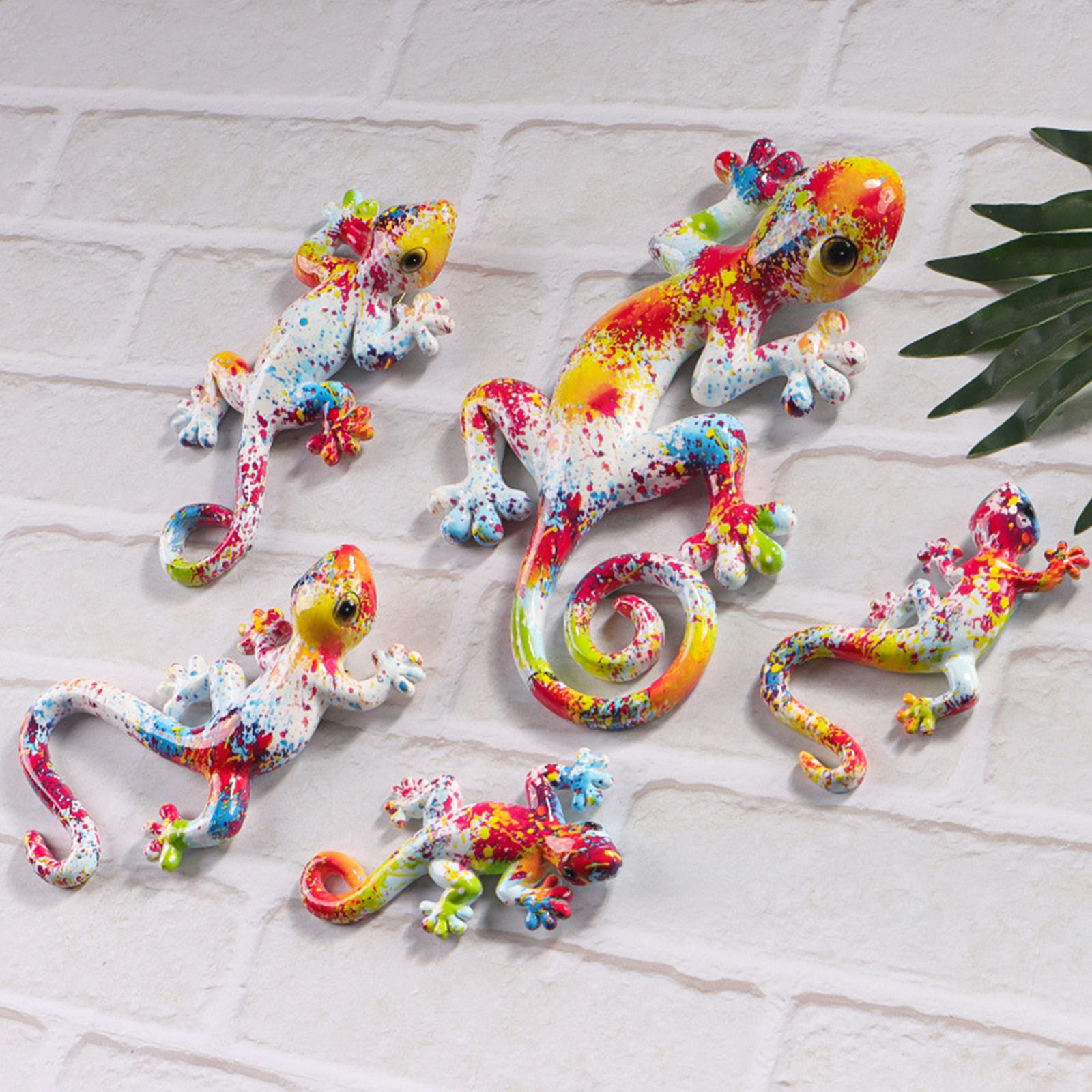 Gecko Wall Art Decor Gecko Wall Sculpture for Home Living Room Indoor Hook 19.5x12.5x3.7cm