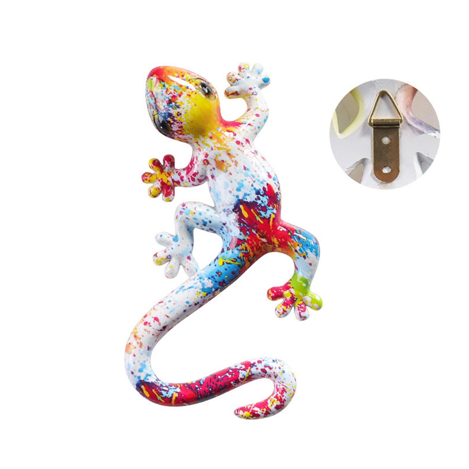 Gecko Wall Art Decor Gecko Wall Sculpture for Home Living Room Indoor Hook 14x8.5x2.5cm