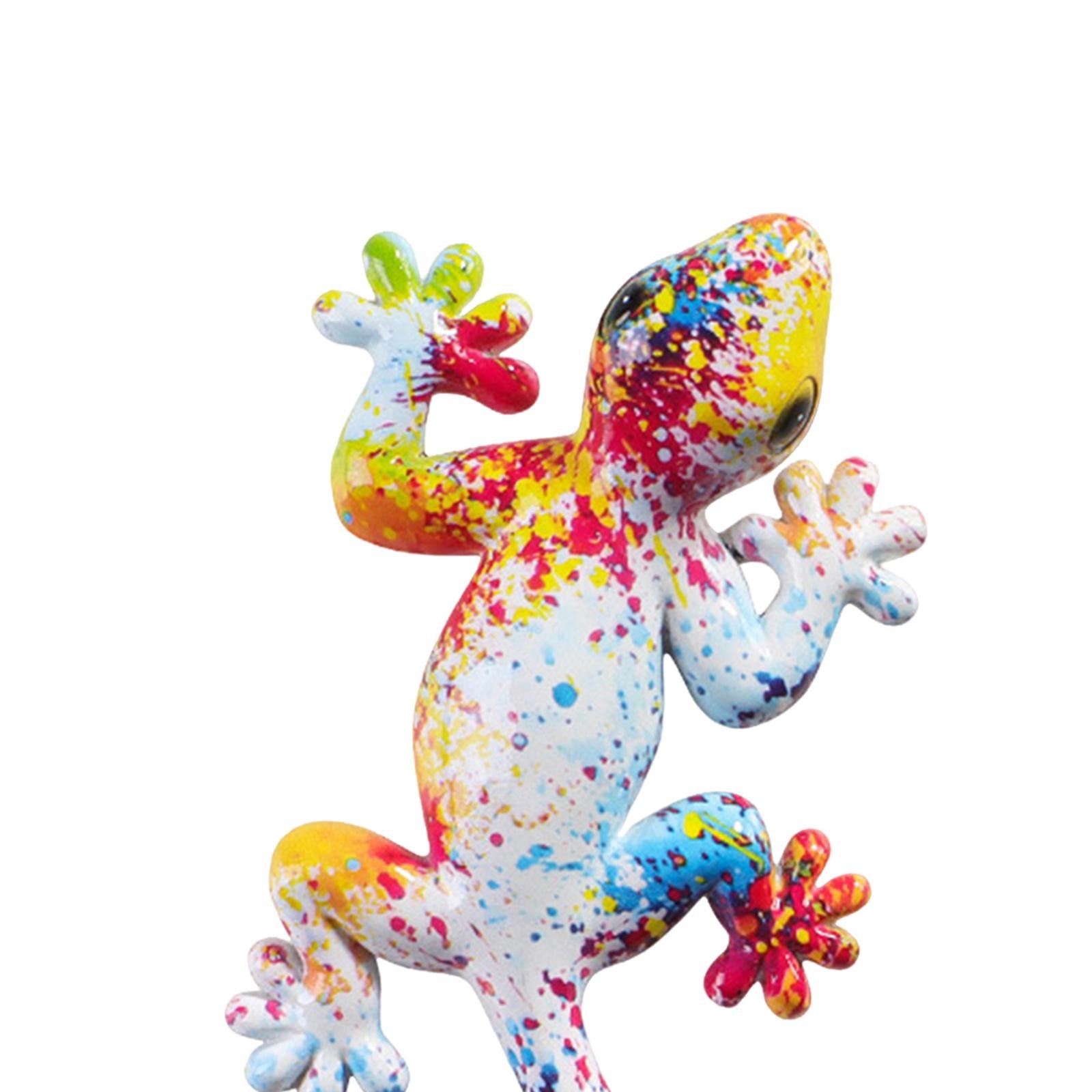 Gecko Wall Art Decor Gecko Wall Sculpture for Home Living Room Indoor Hook 15x7.5x2.5cm