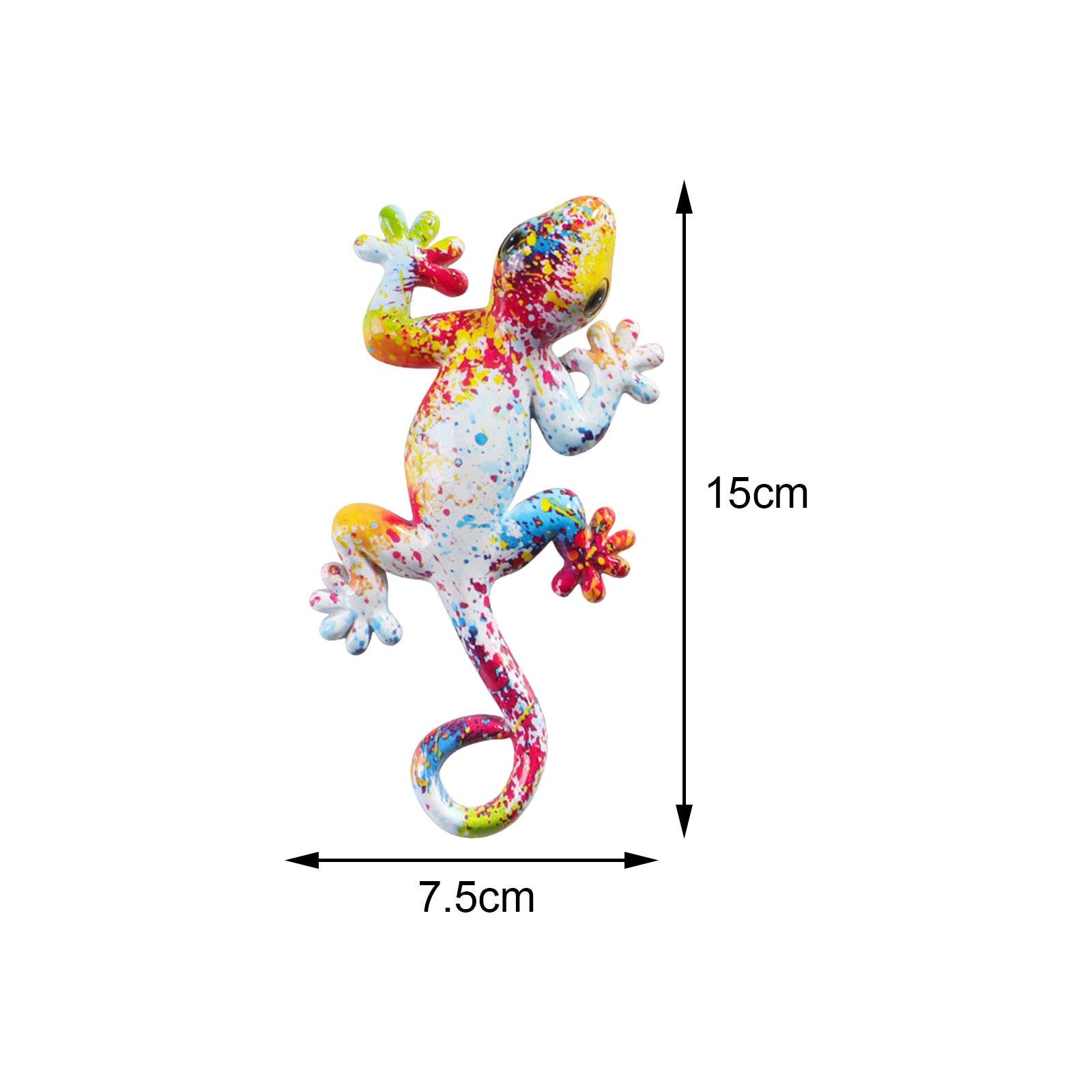Gecko Wall Art Decor Gecko Wall Sculpture for Home Living Room Indoor Hook 15x7.5x2.5cm