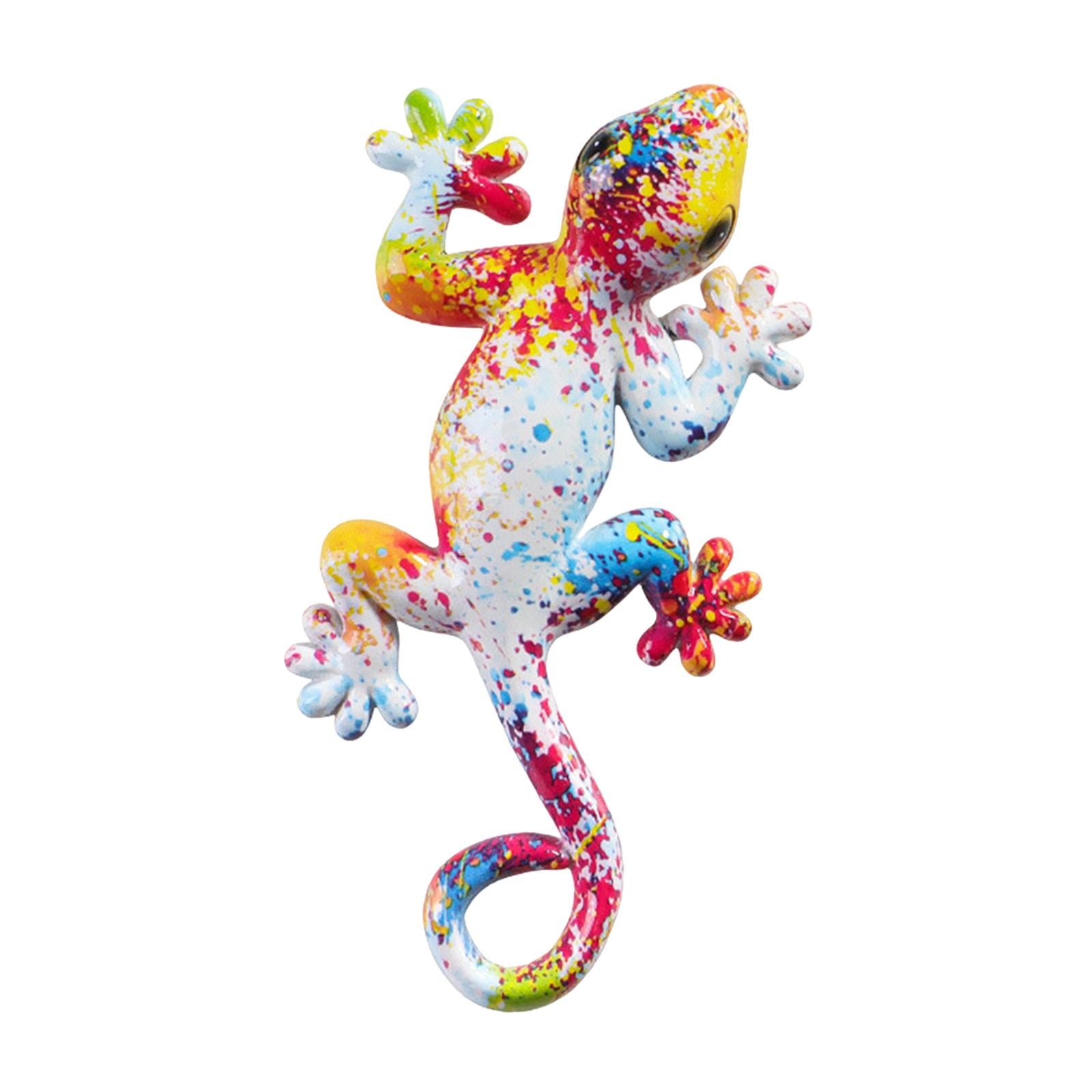 Gecko Wall Art Decor Gecko Wall Sculpture for Home Living Room Indoor Hook 15x7.5x2.5cm