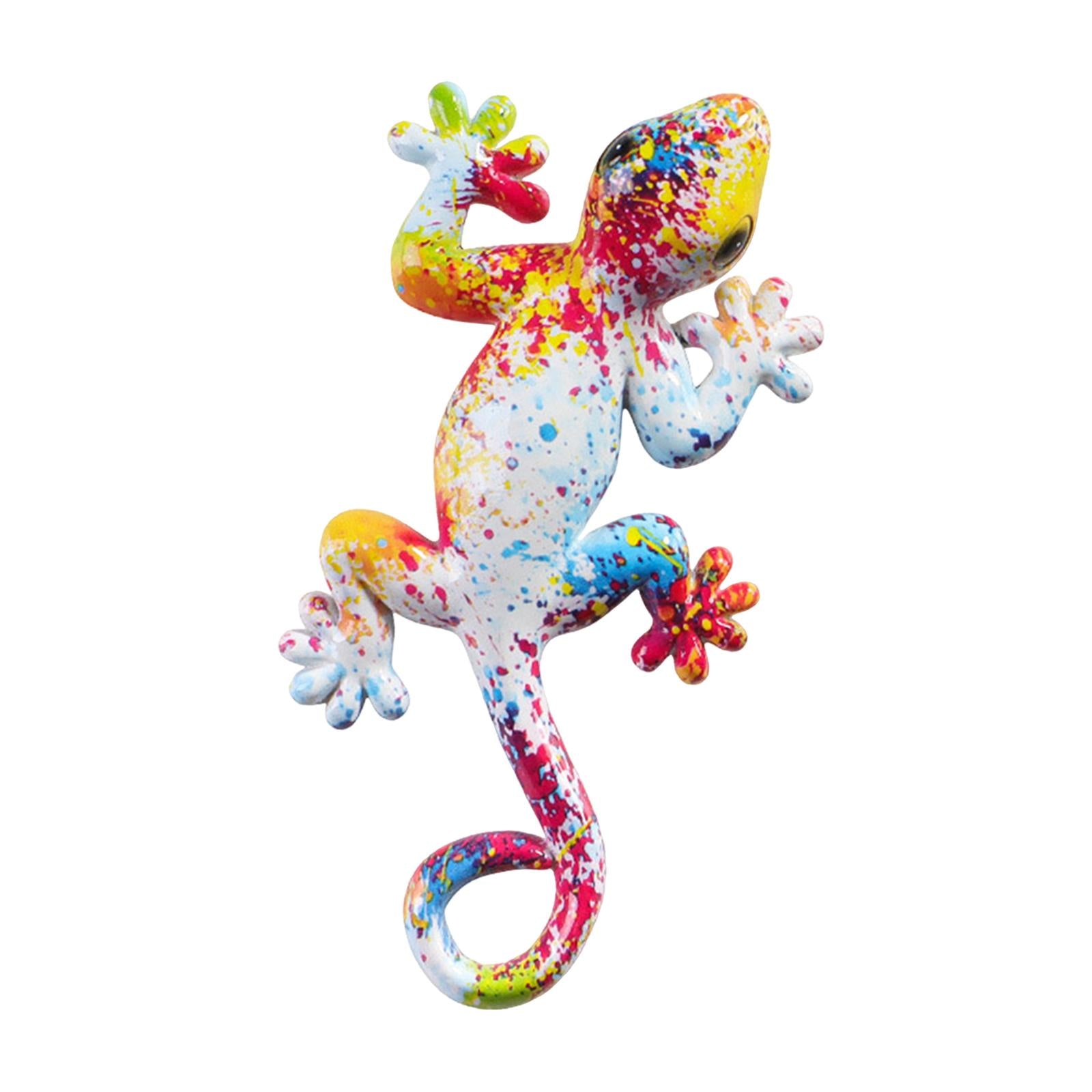 Gecko Wall Art Decor Gecko Wall Sculpture for Home Living Room Indoor Hook 15x7.5x2.5cm