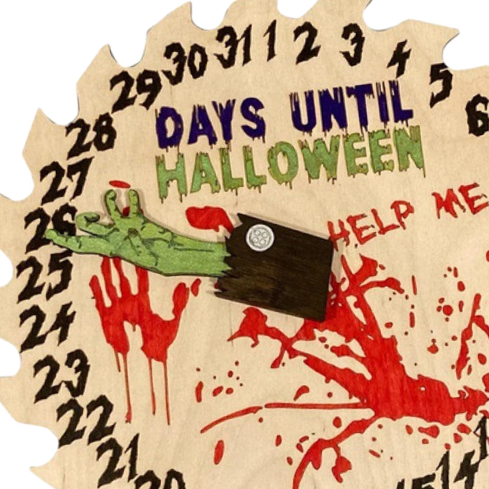 Halloween Advent Calendar Countdown Calendar Wooden Crafts for Party Holiday