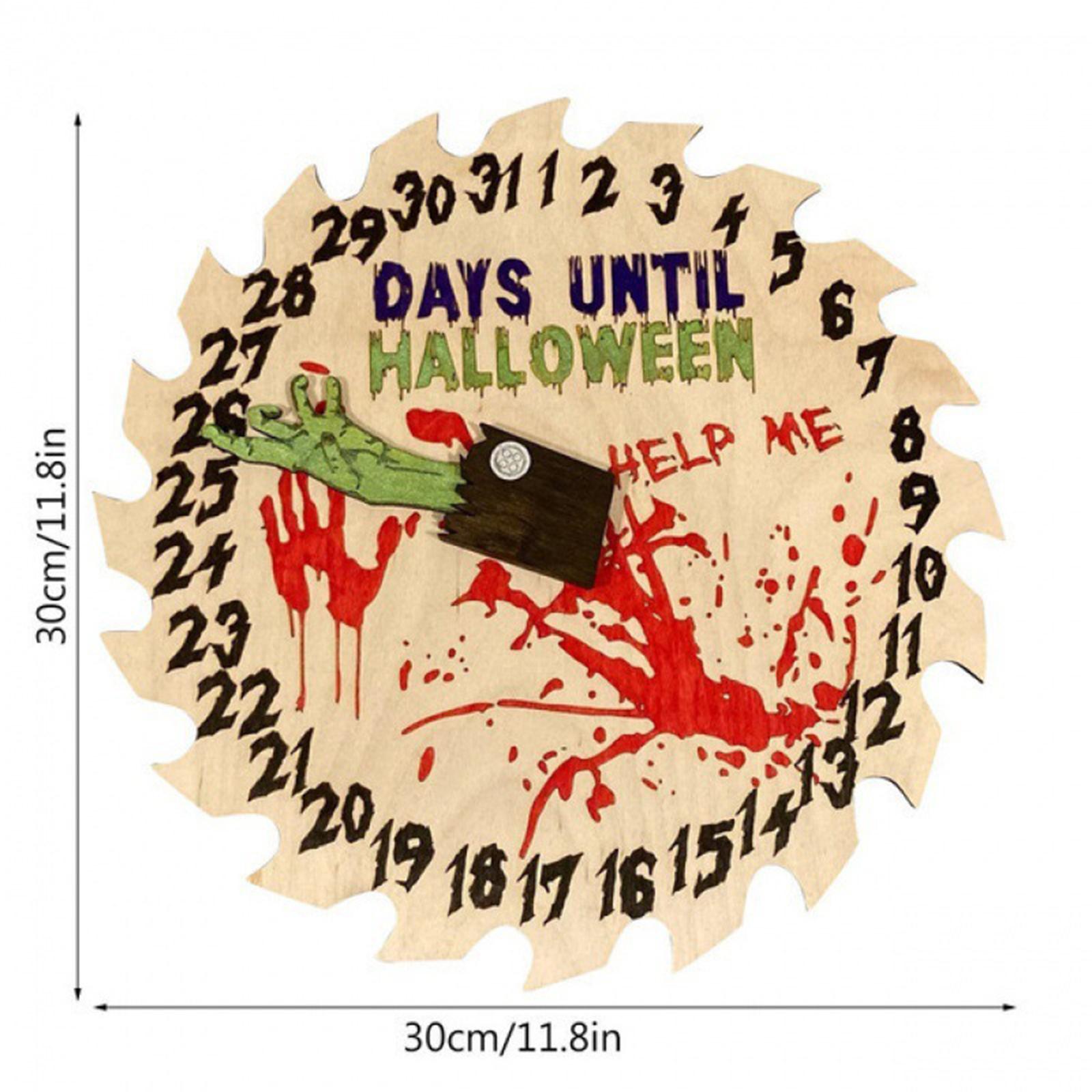 Halloween Advent Calendar Countdown Calendar Wooden Crafts for Party Holiday
