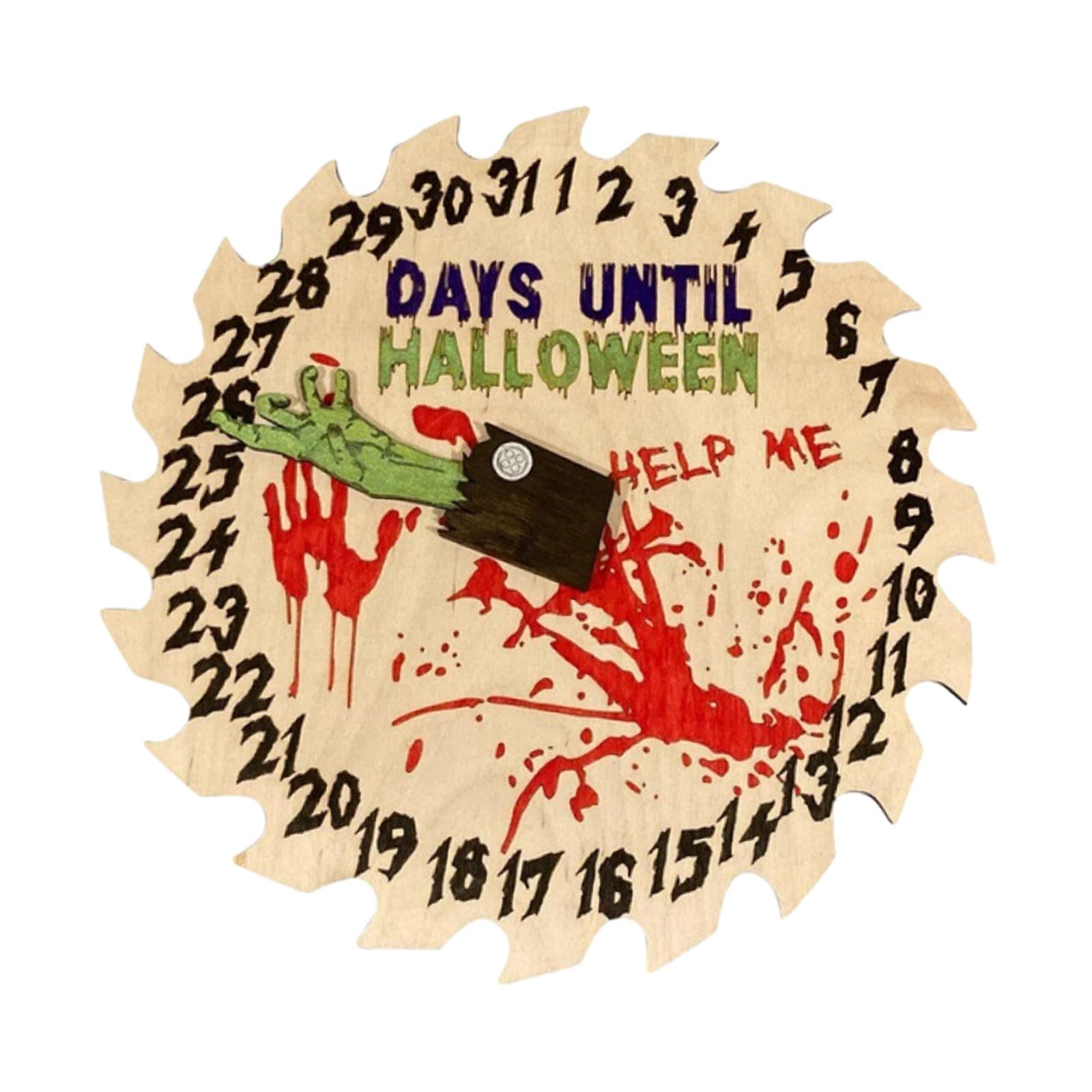 Halloween Advent Calendar Countdown Calendar Wooden Crafts for Party Holiday