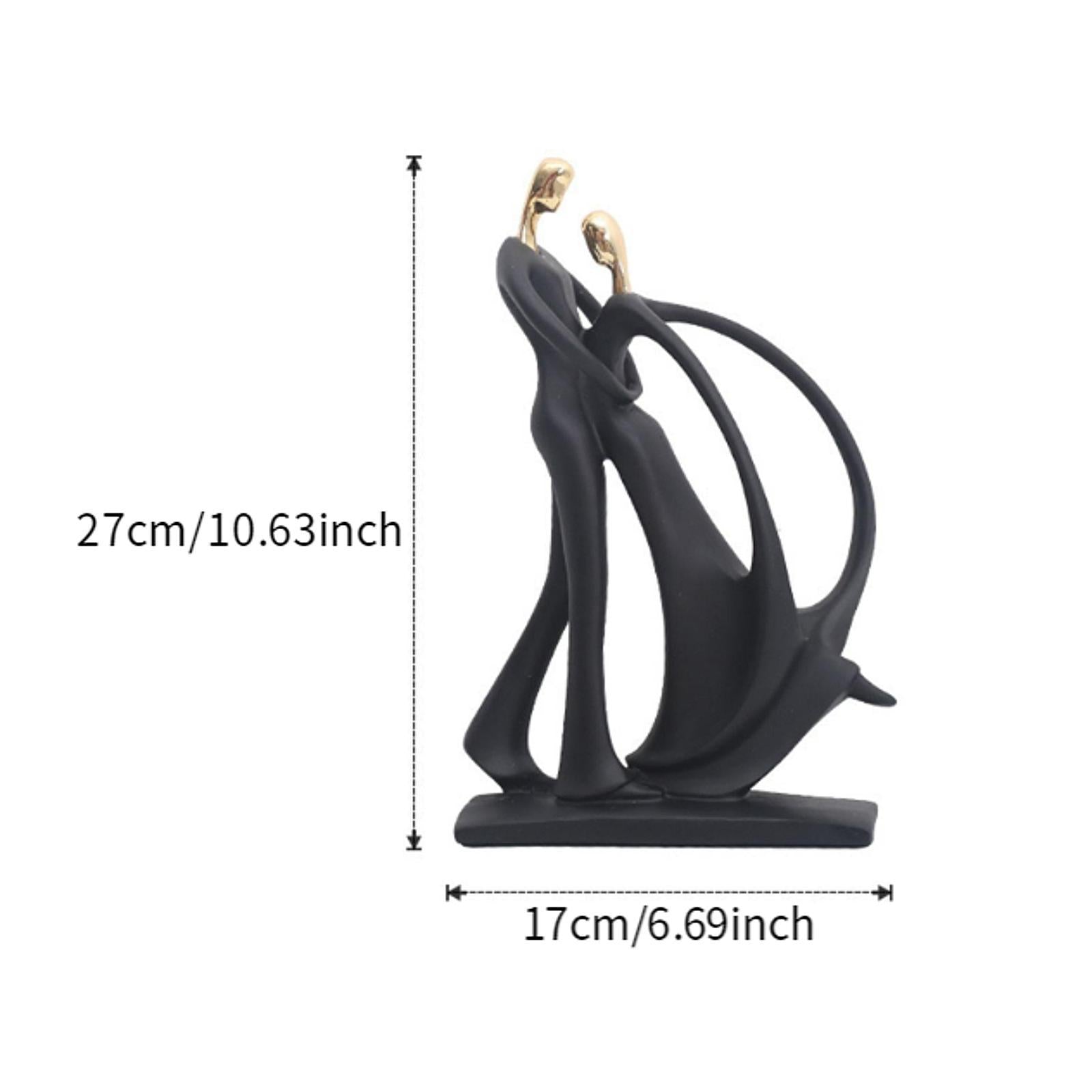 Abstract Statues Dancing Couple Figurines for Entrance Bookshelf Decorations style A