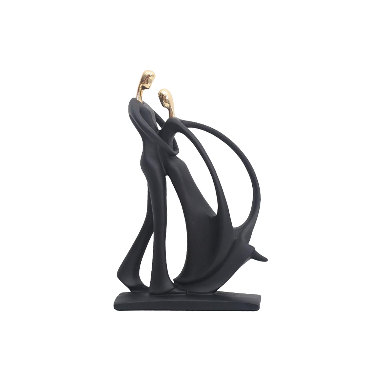 Abstract Statues Dancing Couple Figurines for Entrance Bookshelf Decorations style A