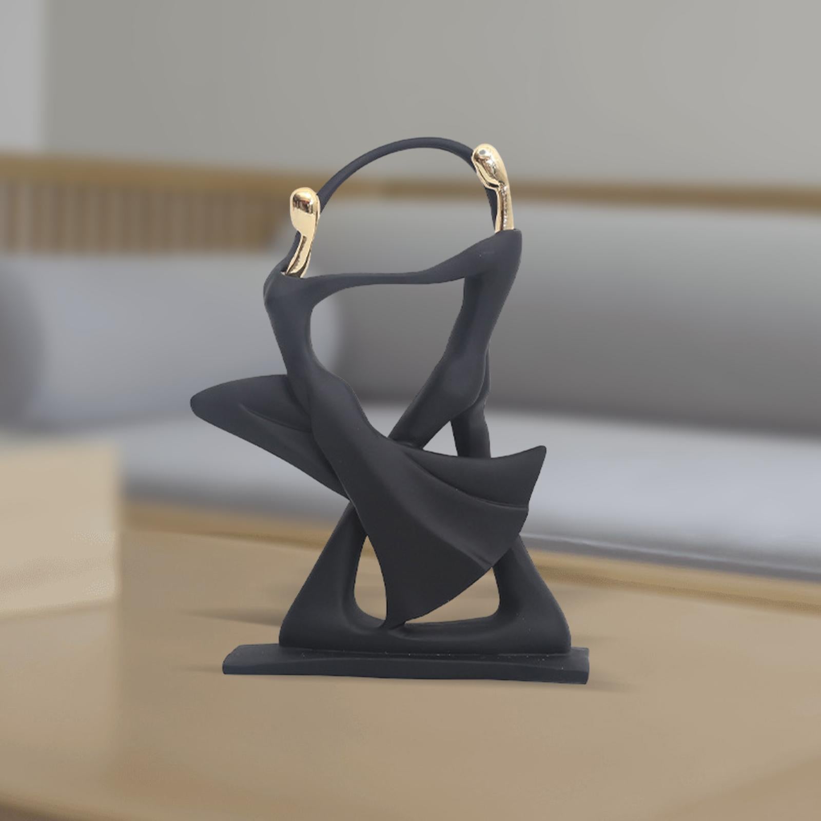 Abstract Statues Dancing Couple Figurines for Entrance Bookshelf Decorations style B