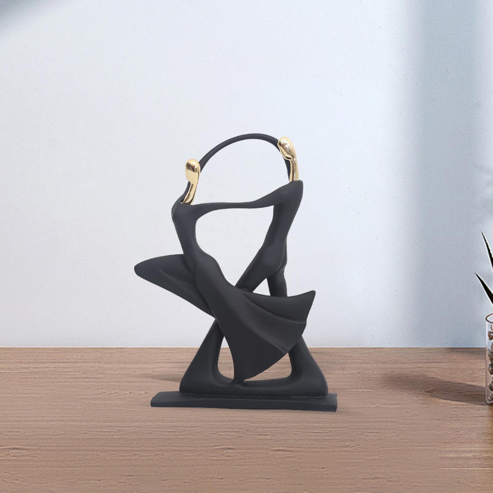 Abstract Statues Dancing Couple Figurines for Entrance Bookshelf Decorations style B