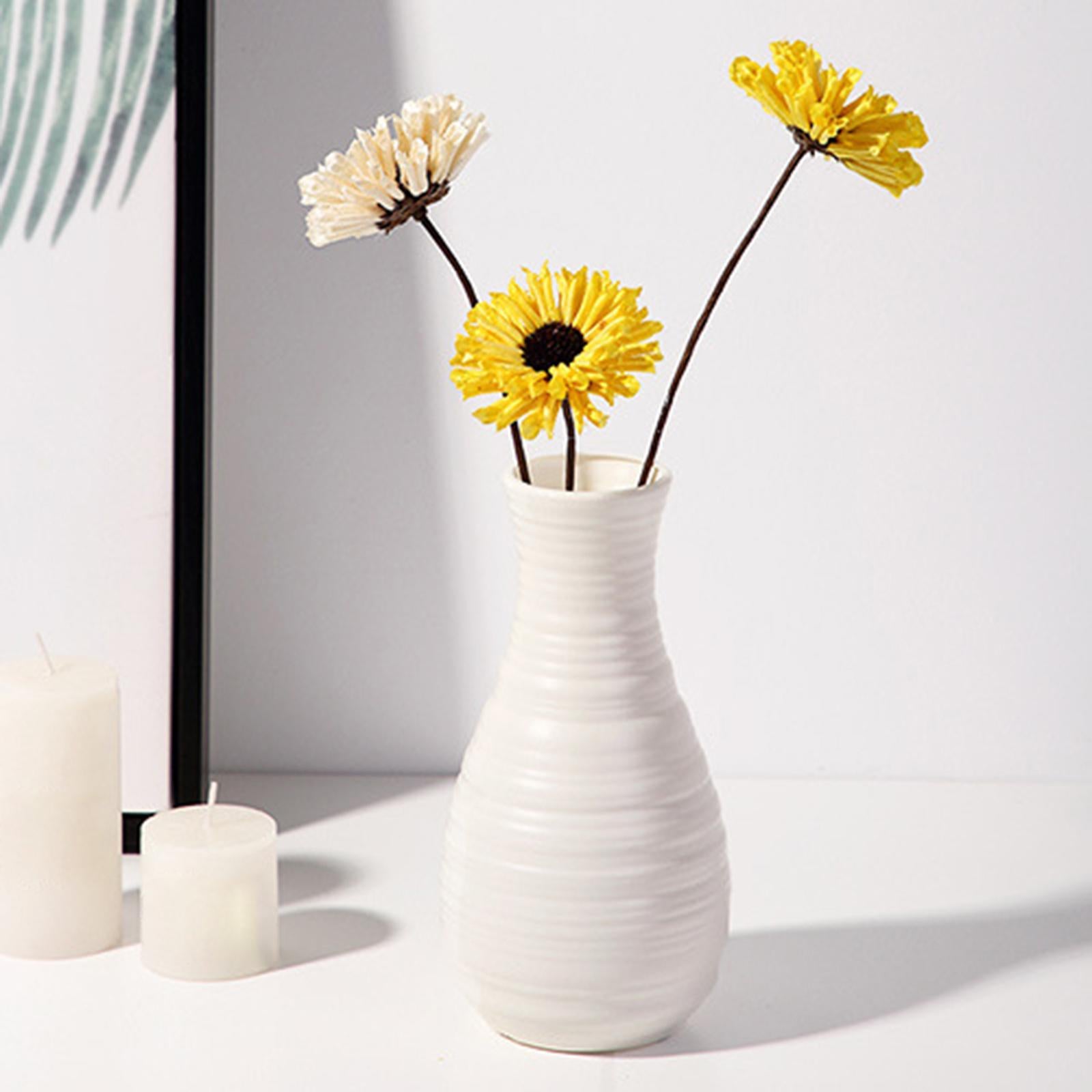 Nordic Flower Vase Plant Holder Modern Flower Pot for Home Desktop Farmhouse Style D 7X7X20.5cm