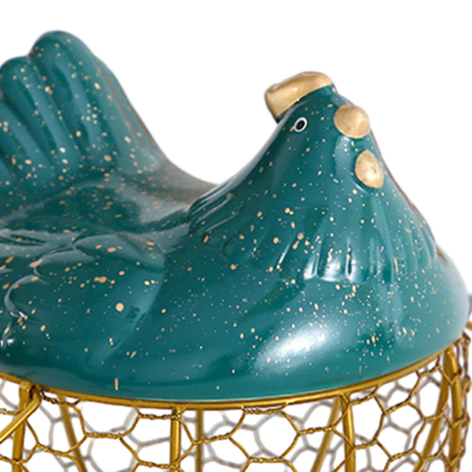 Egg Basket Large Capacity Rustic Egg Collection Basket Kitchen Egg Container Gold with Small Dot