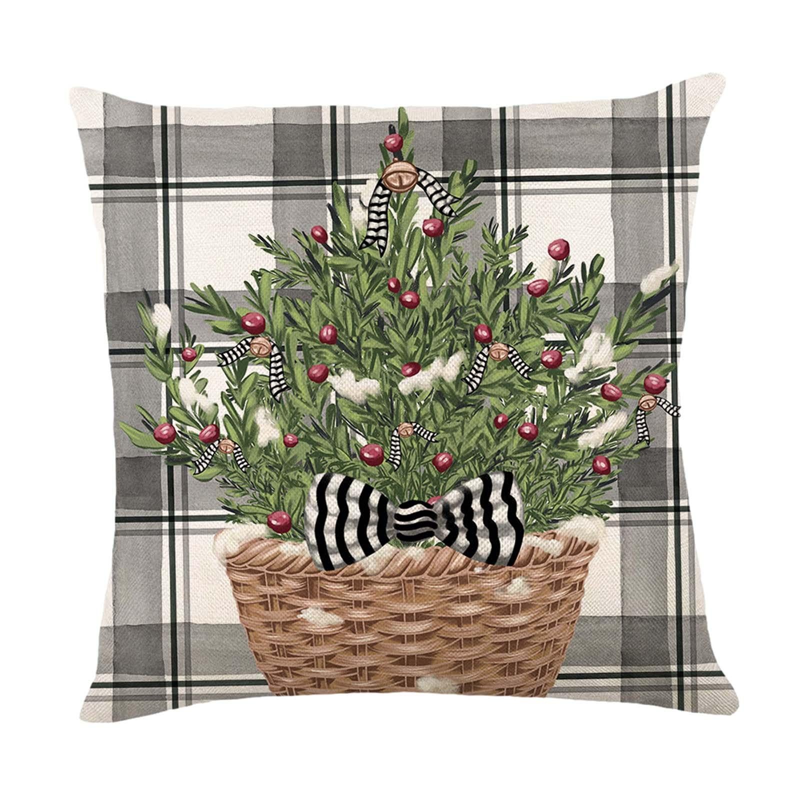 Throw Pillow Cover Decor Creative Soft Cushion Cover for Cafe Farmhouse Sofa Style C