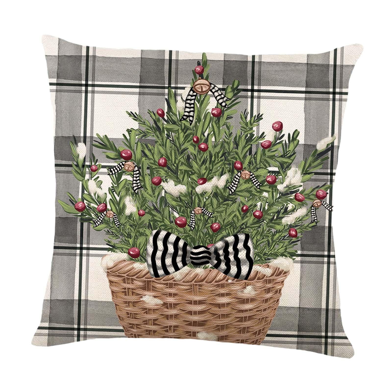 Throw Pillow Cover Decor Creative Soft Cushion Cover for Cafe Farmhouse Sofa Style C