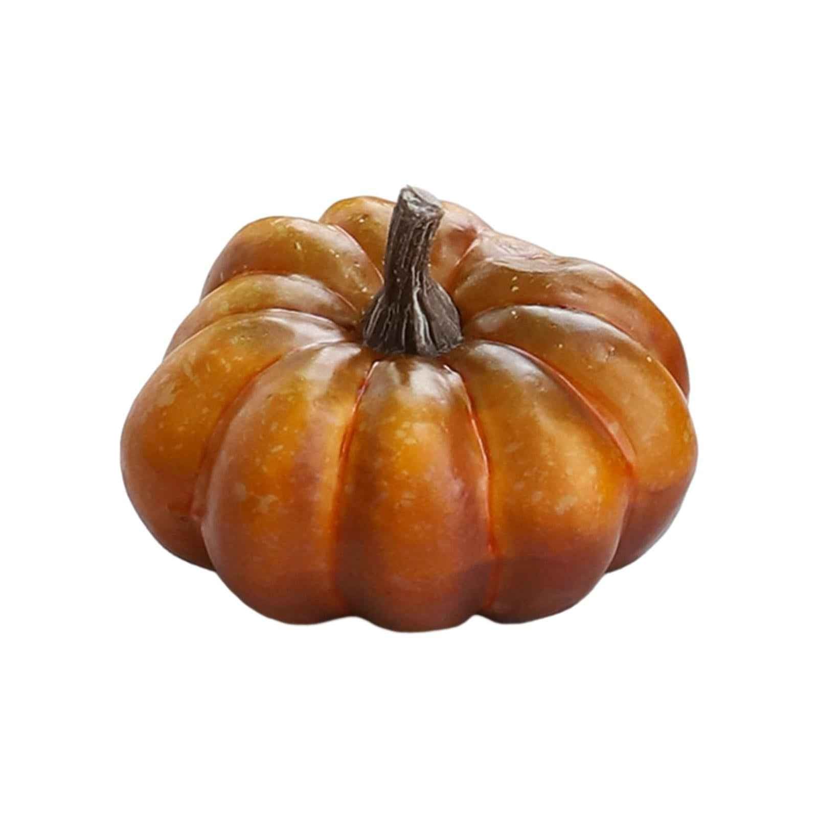 Artificial Pumpkin Halloween Foam Pumpkins Decor Table Centerpiece 4.5x7.5cm Coffee