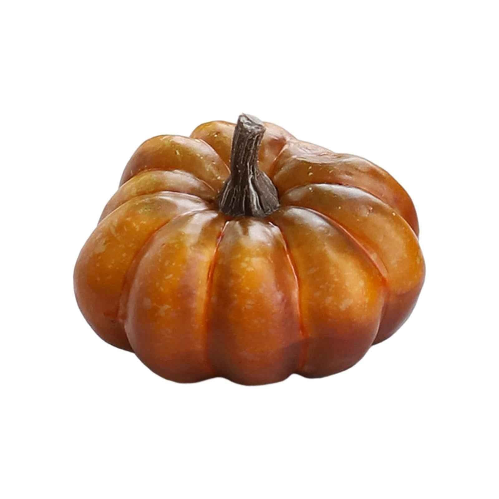 Artificial Pumpkin Halloween Foam Pumpkins Decor Table Centerpiece 4.5x7.5cm Coffee