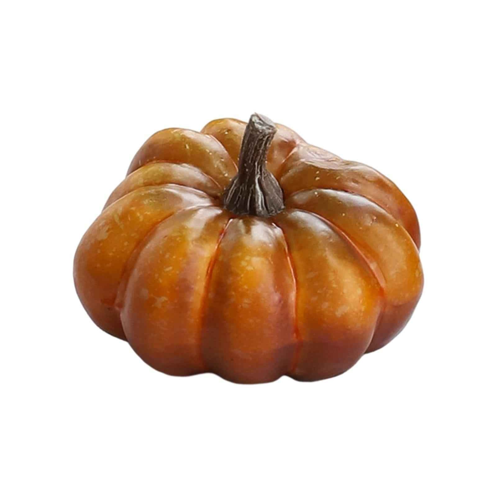 Artificial Pumpkin Halloween Foam Pumpkins Decor Table Centerpiece 4.5x7.5cm Coffee