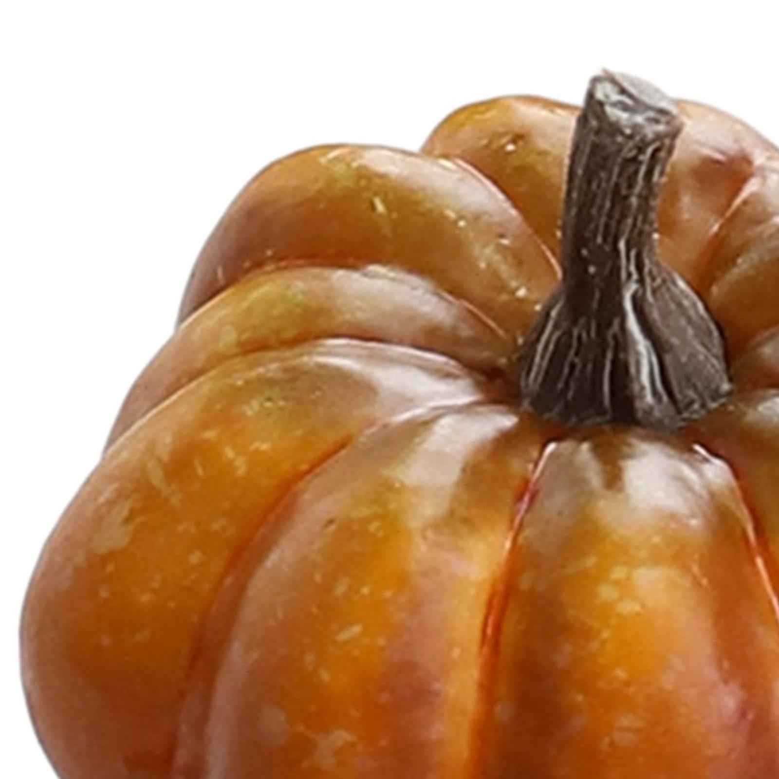 Artificial Pumpkin Halloween Foam Pumpkins Decor Table Centerpiece 4.5x7.5cm Coffee