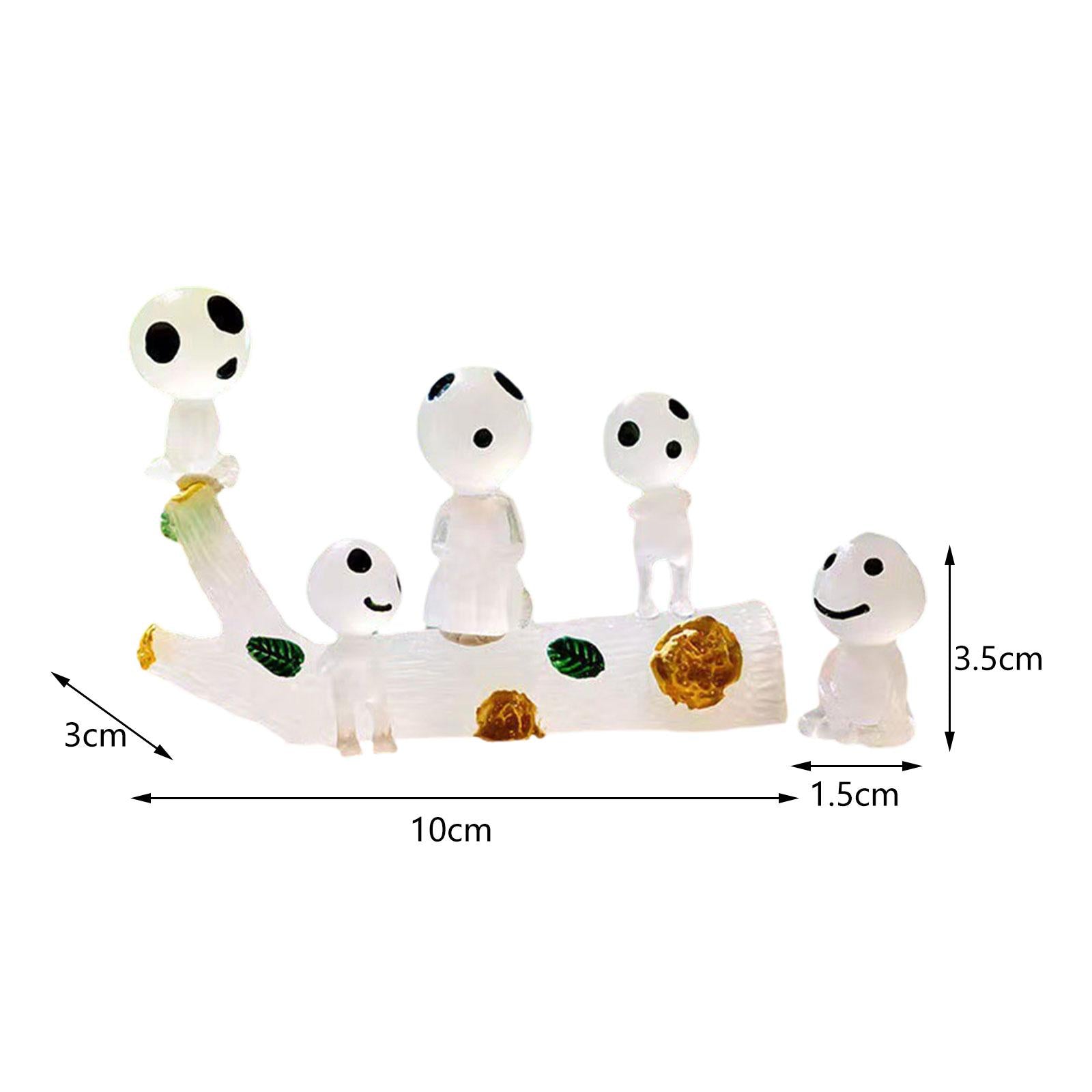 Cartoon Halloween Luminous Stump and Ghosts Figurine Statues for Halloween