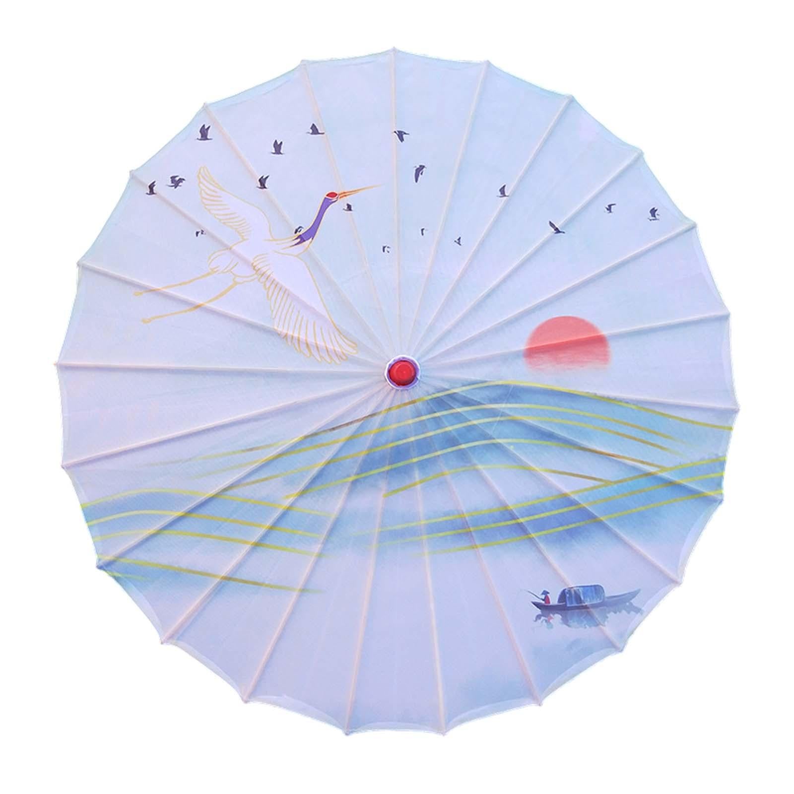 Chinese Oiled Paper Umbrella Dancing Props for Wedding Dance Recitals Events Style F